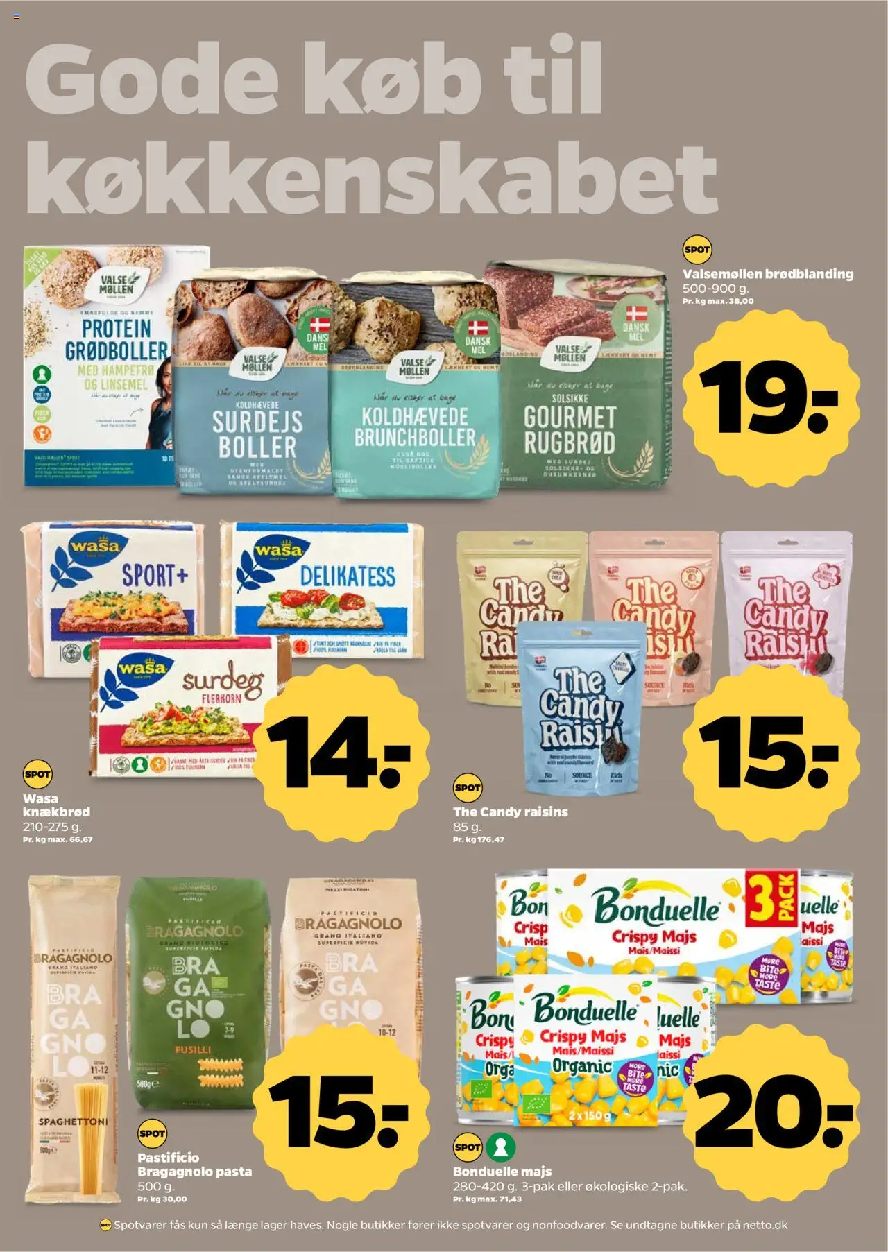 Netto tilbudsavis – gyldig fra 20.09.2025 | Side: 24 | Produkter: Pasta, Majs, Rugbrød, Knækbrød