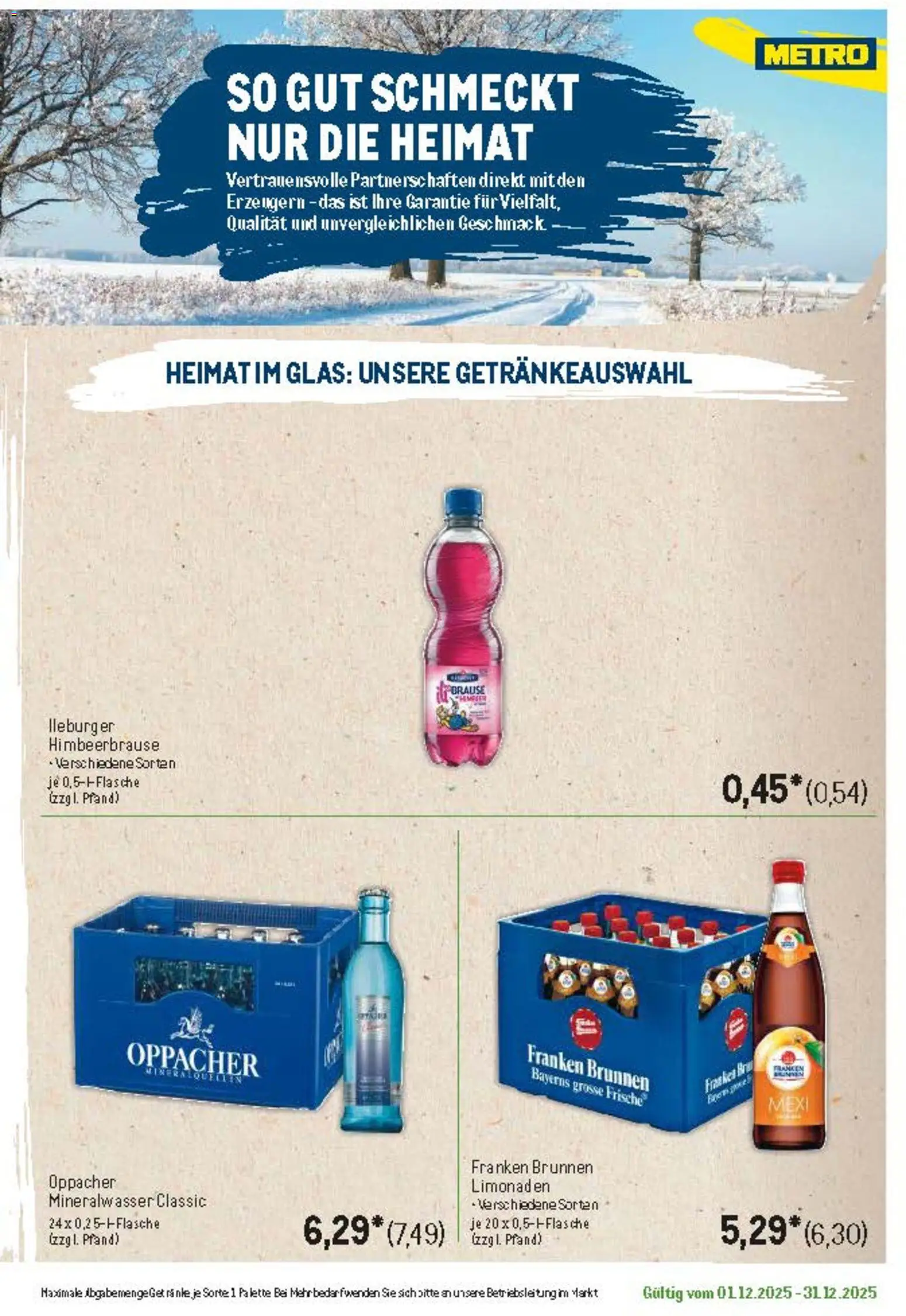 Metro Regionaler Flyer – gültig ab 01.12.2025 | Seite: 38 | Produkte: Mineralwasser