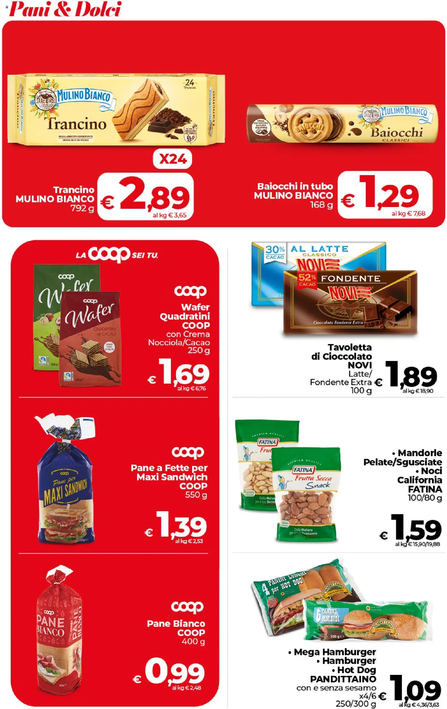 Volantino COOP del 27.01.2026 | Pagina: 28 | Prodotti: Crema, Noci, Cacao, Hamburger