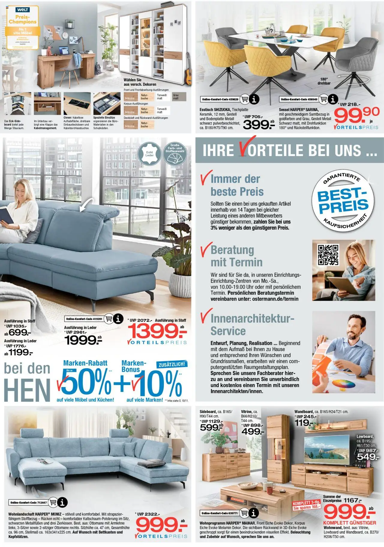 Ostermann Prospekt 	 - gültig ab dem 02.08.2025 | Seite: 3 | Produkte: Esstisch, Kissen, Kleiderschrank, Sessel