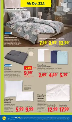Lidl - Prospekt ab 19.01.2026 gültig | Seite: 40 | Produkte: Decke, Tagesdecke, Bettdecke, Blumen