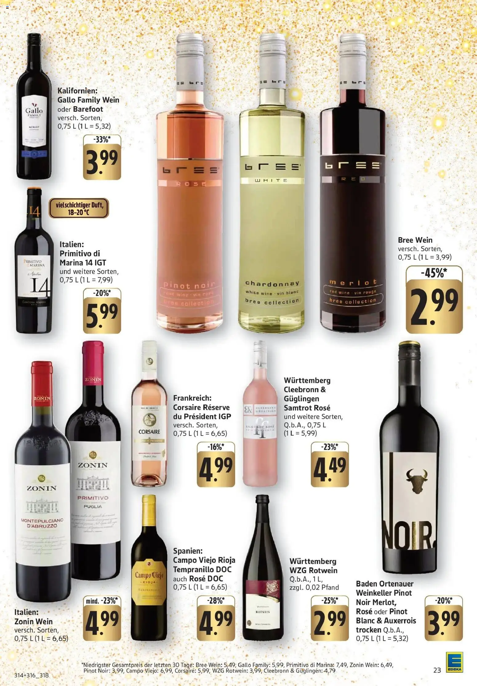 Edeka prospekt Geislingen	 – gültig ab 08.12.2025 | Seite: 25 | Produkte: Rotwein, Merlot, Bree, Wein