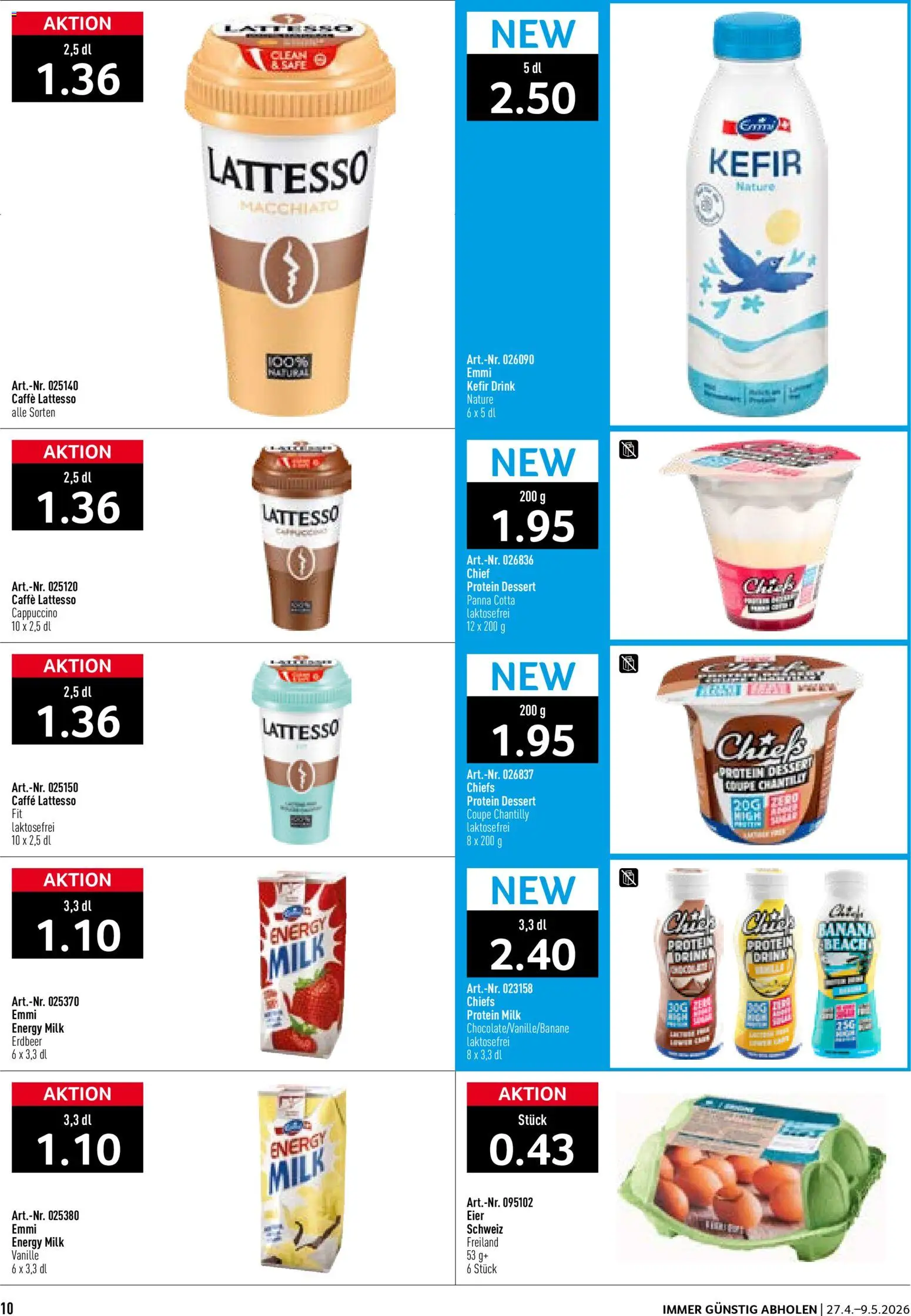 Prodega aktionen Kiosk – gültig ab 27.04.2026 | Seite: 10 | Produkte: Kefir, Eier