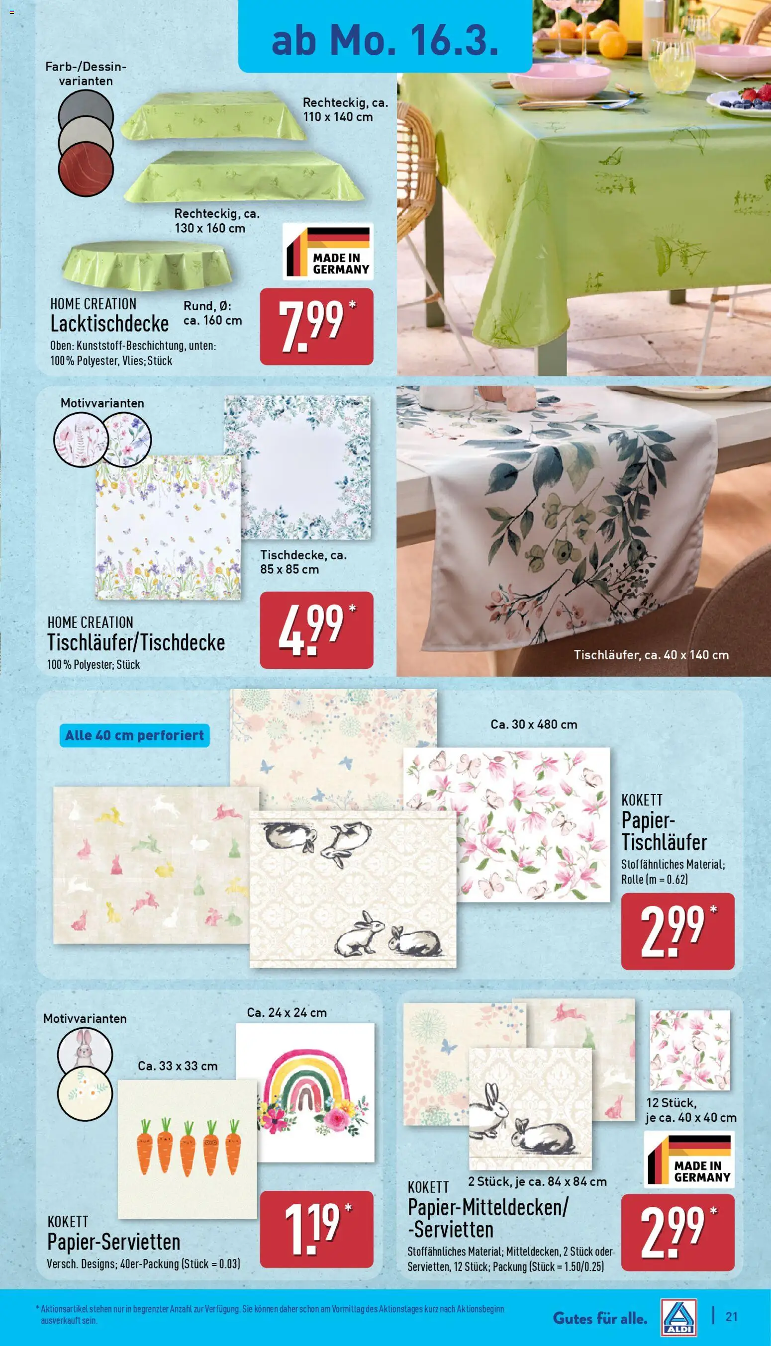 Aldi Prospekt 	 – gültig ab 16.03.2026 | Seite: 21 | Produkte: Home creation