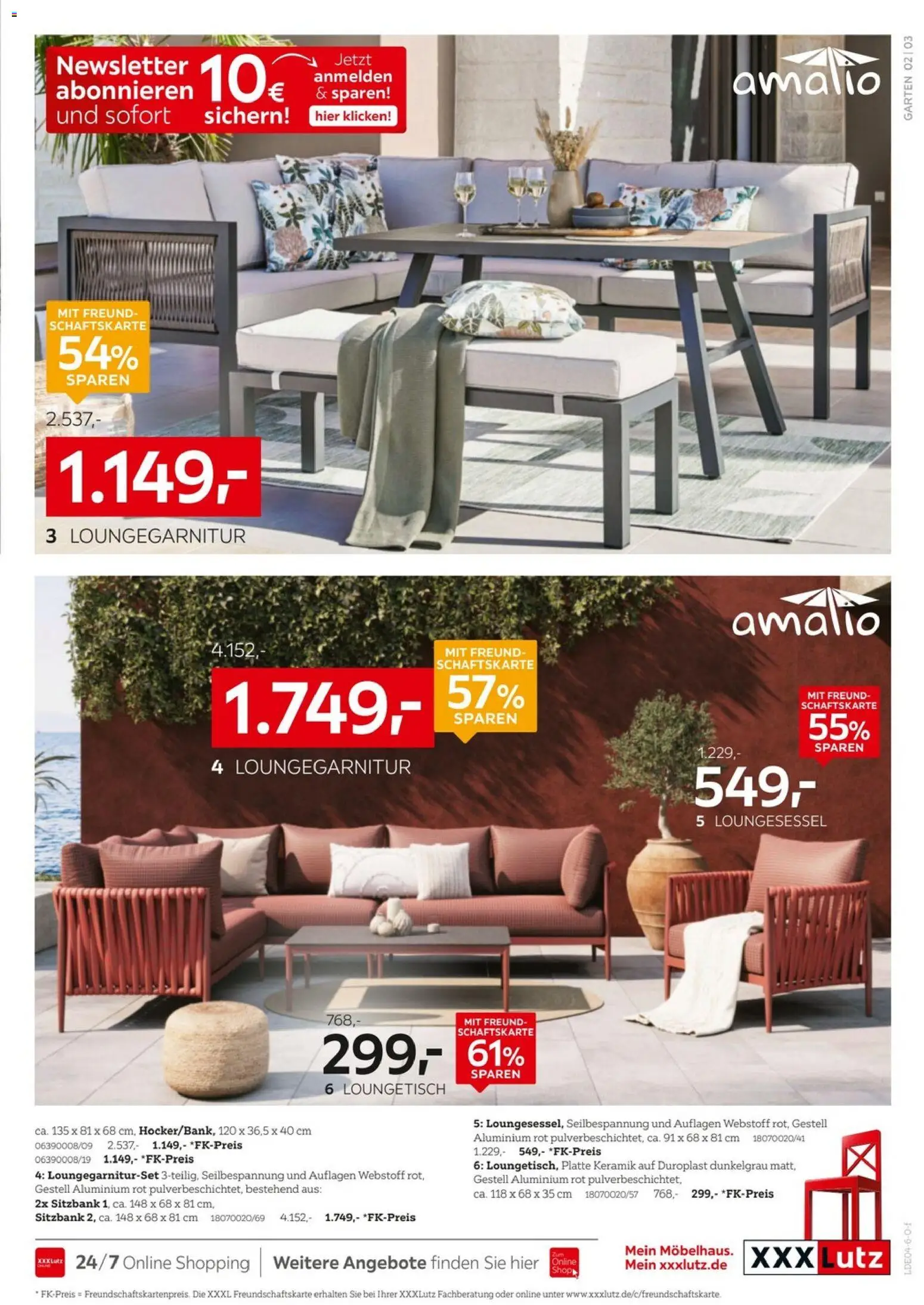 XXXLutz Frühlingsgefühle – gültig ab 29.03.2026 | Seite: 3 | Produkte: Sitzbank