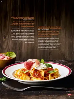 Meny - Spisetid gyldig fra 03.10.2025 | Side: 33 | Produkter: Pasta, Forårsløg, Peber, Bacon