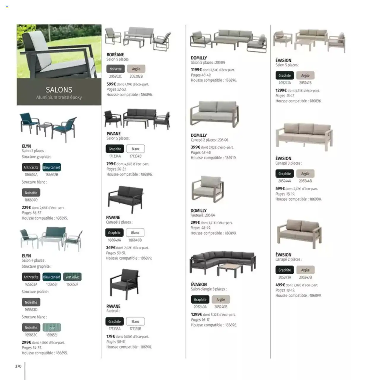  | Page: 270 | Produits: Noisette, Olive, Argile, Fauteuil