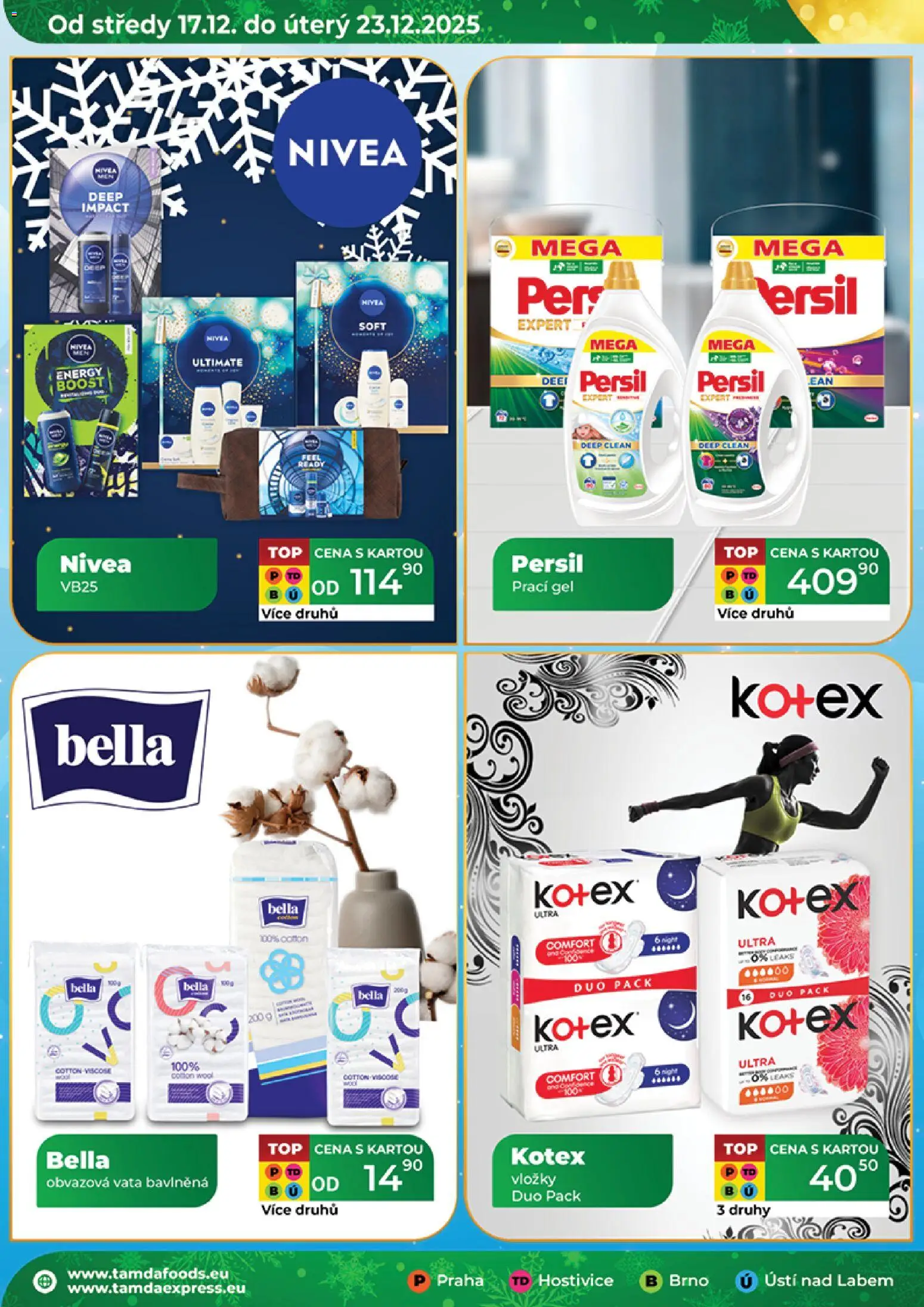 Tamda Foods leták od 17.12.2025 | Strana: 20 | Produkty: Prací gel, Nivea, Vložky, Persil