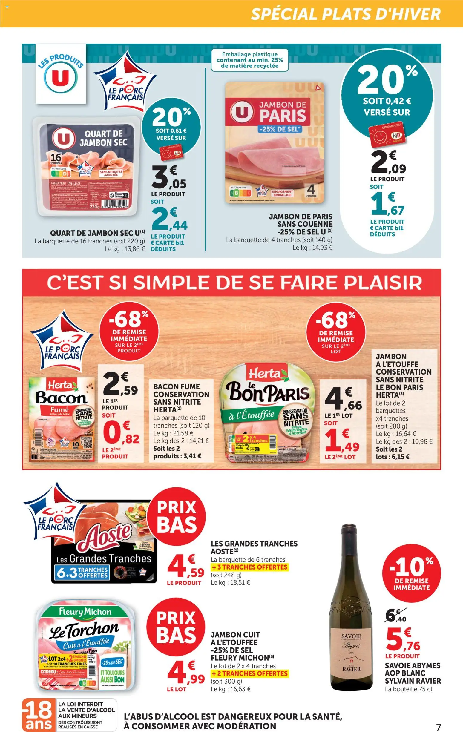 {H1} | Page: 7 | Produits: Torchon, Sel, Jambon, Porc