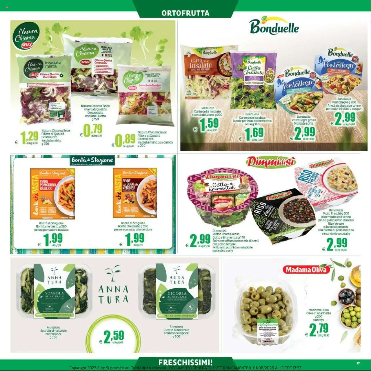 Volantino Elite Supermercati del 02.08.2025 | Pagina: 17 | Prodotti: Salmone affumicato, Tonno, Piatto, Sugo