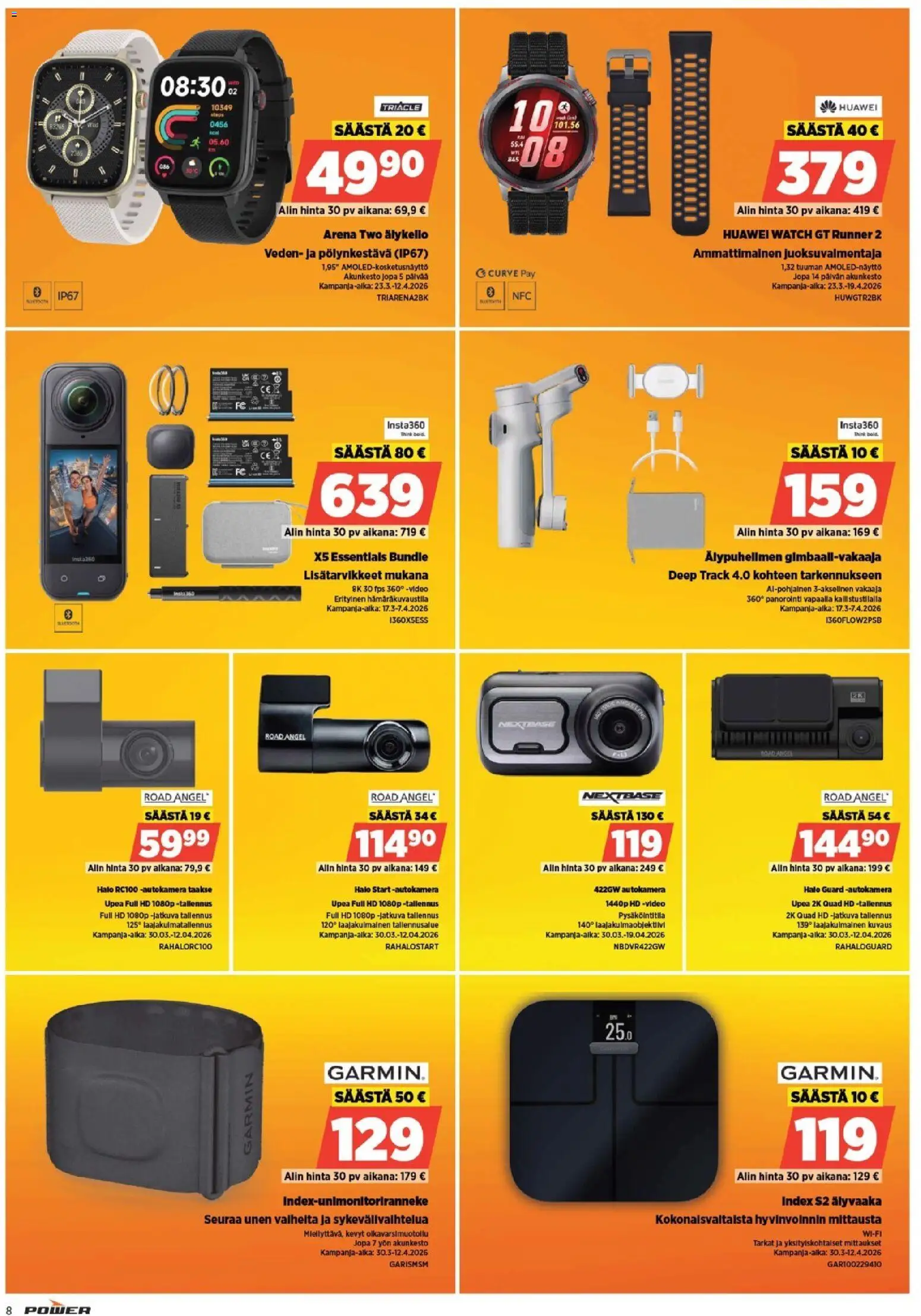 Power tarjoukset – voimassa 21.04.2026 alkaen | Sivu: 8 | Tuotteet: Älykello, Video