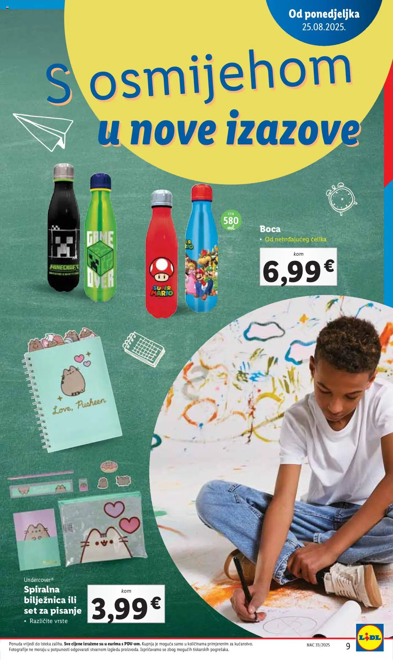 Lidl katalog | vrijedi od 31.07.2025 | Stranica: 9 | Proizvodi: Notebook, Bilježnica