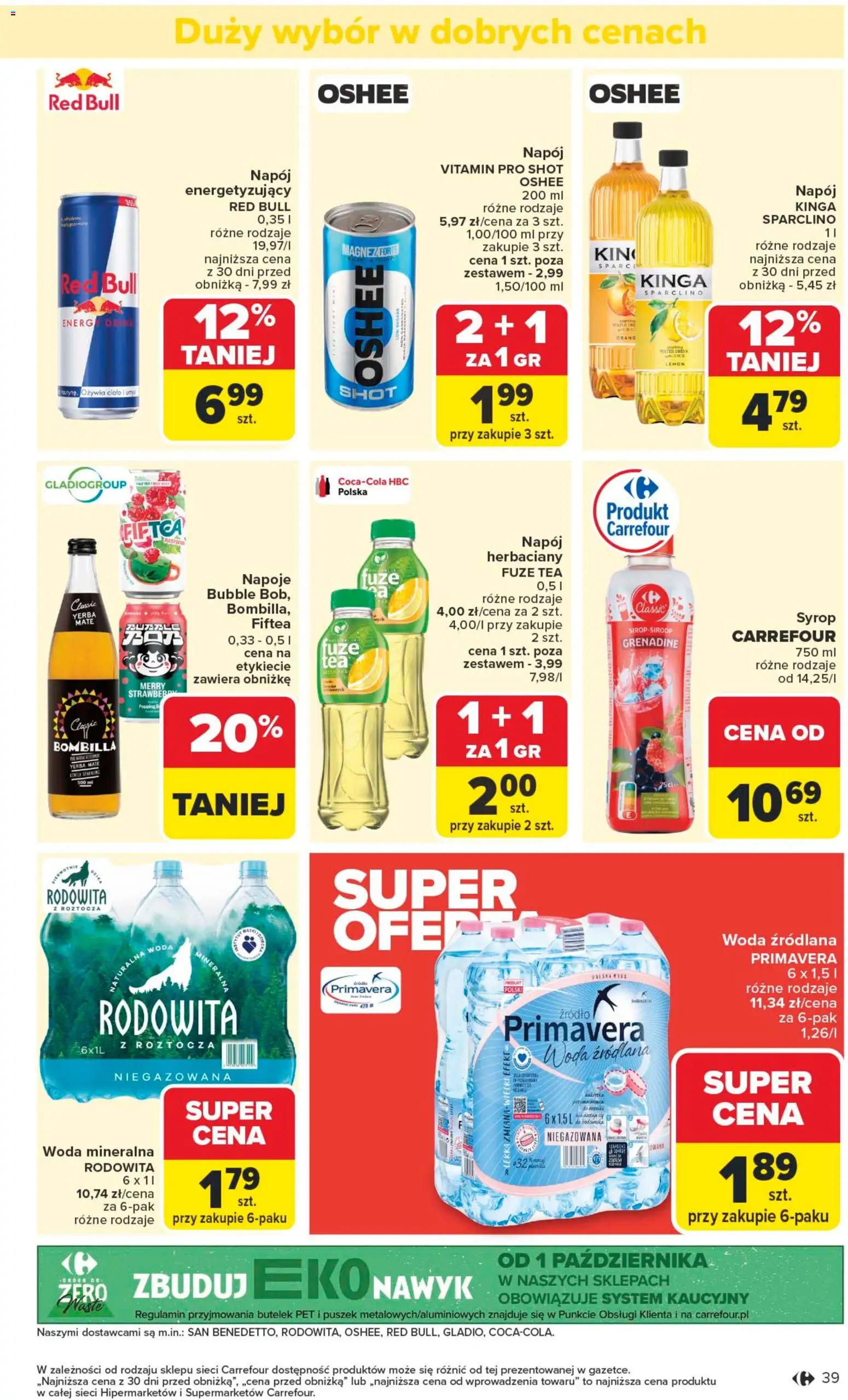 Carrefour Gazetka od 10.11.2025 | Strona: 41 | Produkty: Red bull, Napoje, Woda, Yerba mate