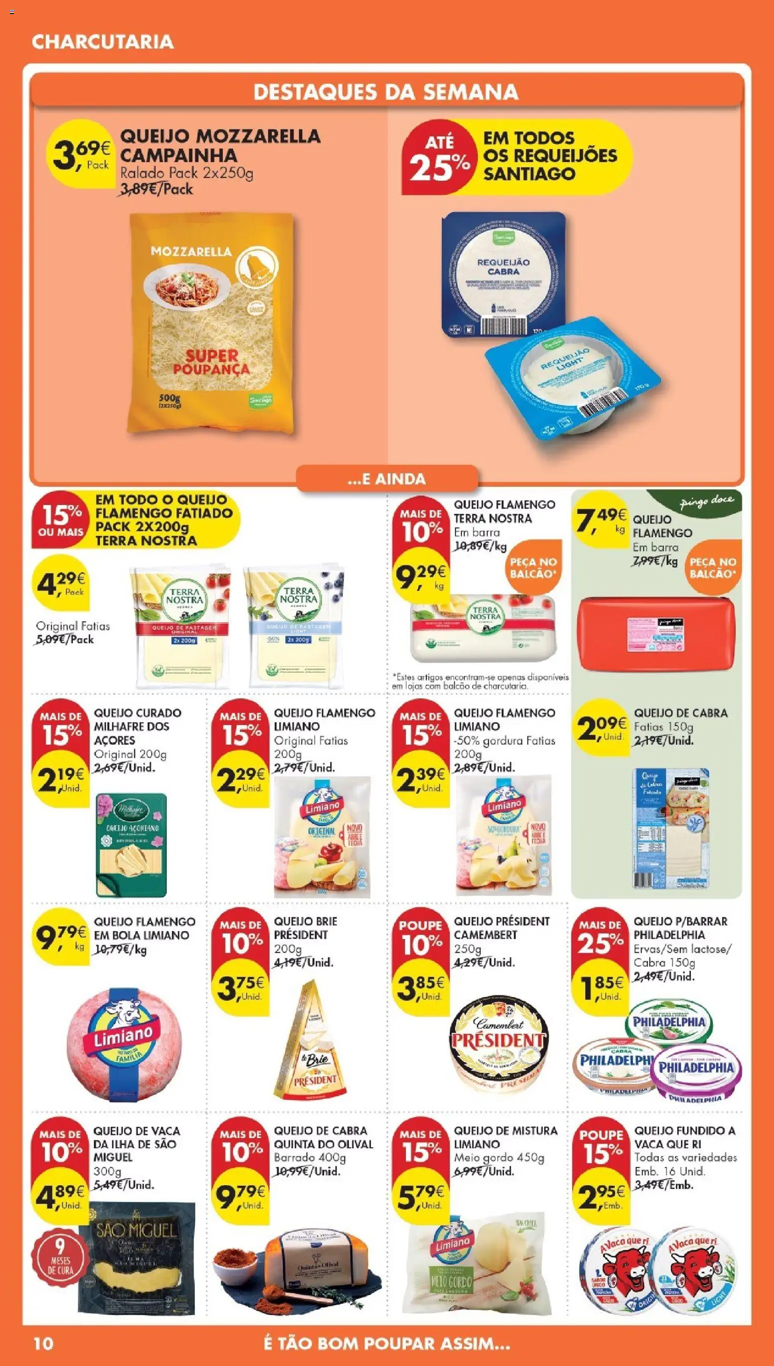 Pingo Doce Poupe Esta Semana Madeira │ válido de 14.04.2026 | Página: 10 | Produtos: Cream cheese, Campainha, Queijo, Requeijão