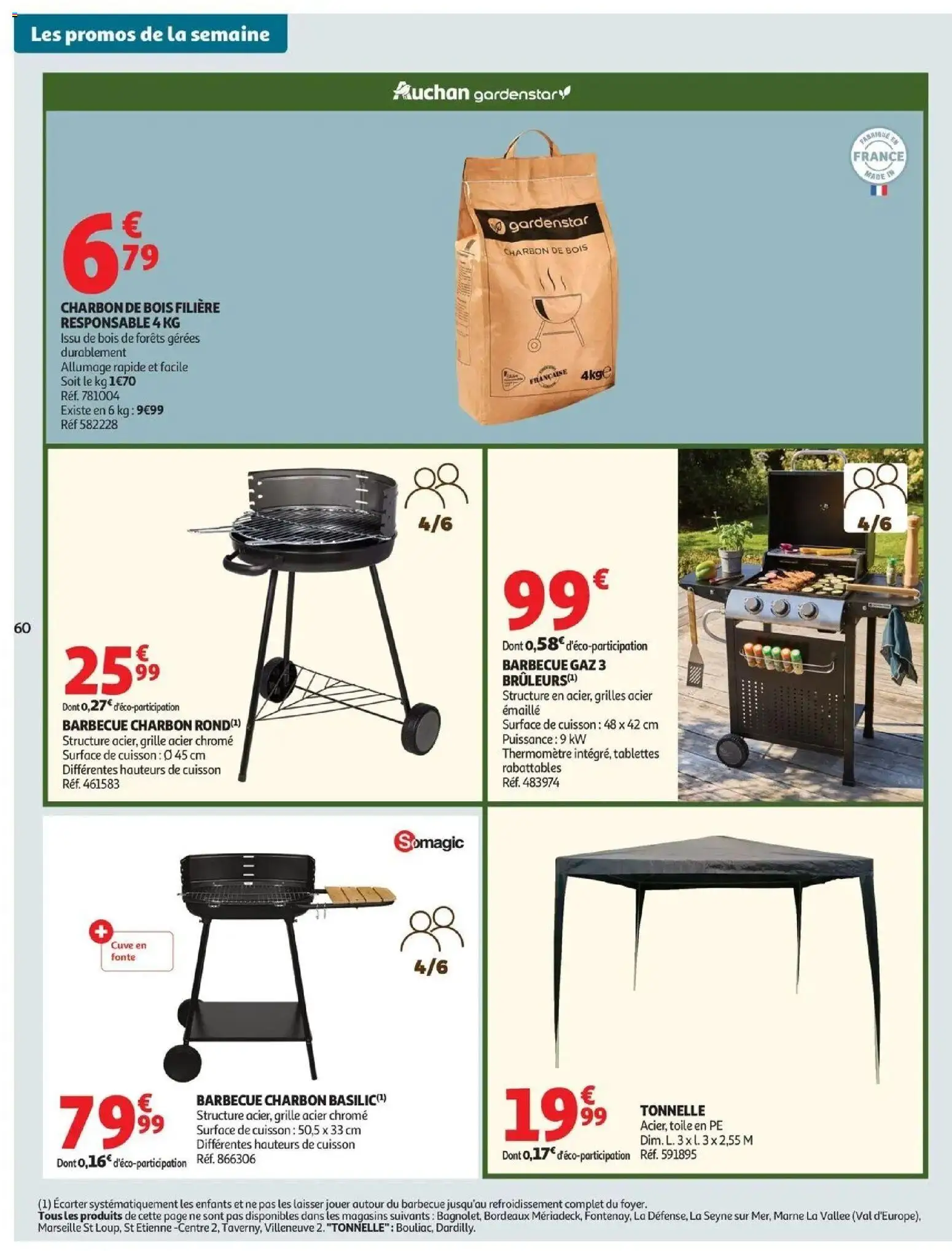 {H1} | Page: 62 | Produits: Charbon De Bois, Barbecue, Thermomètre, Tonnelle