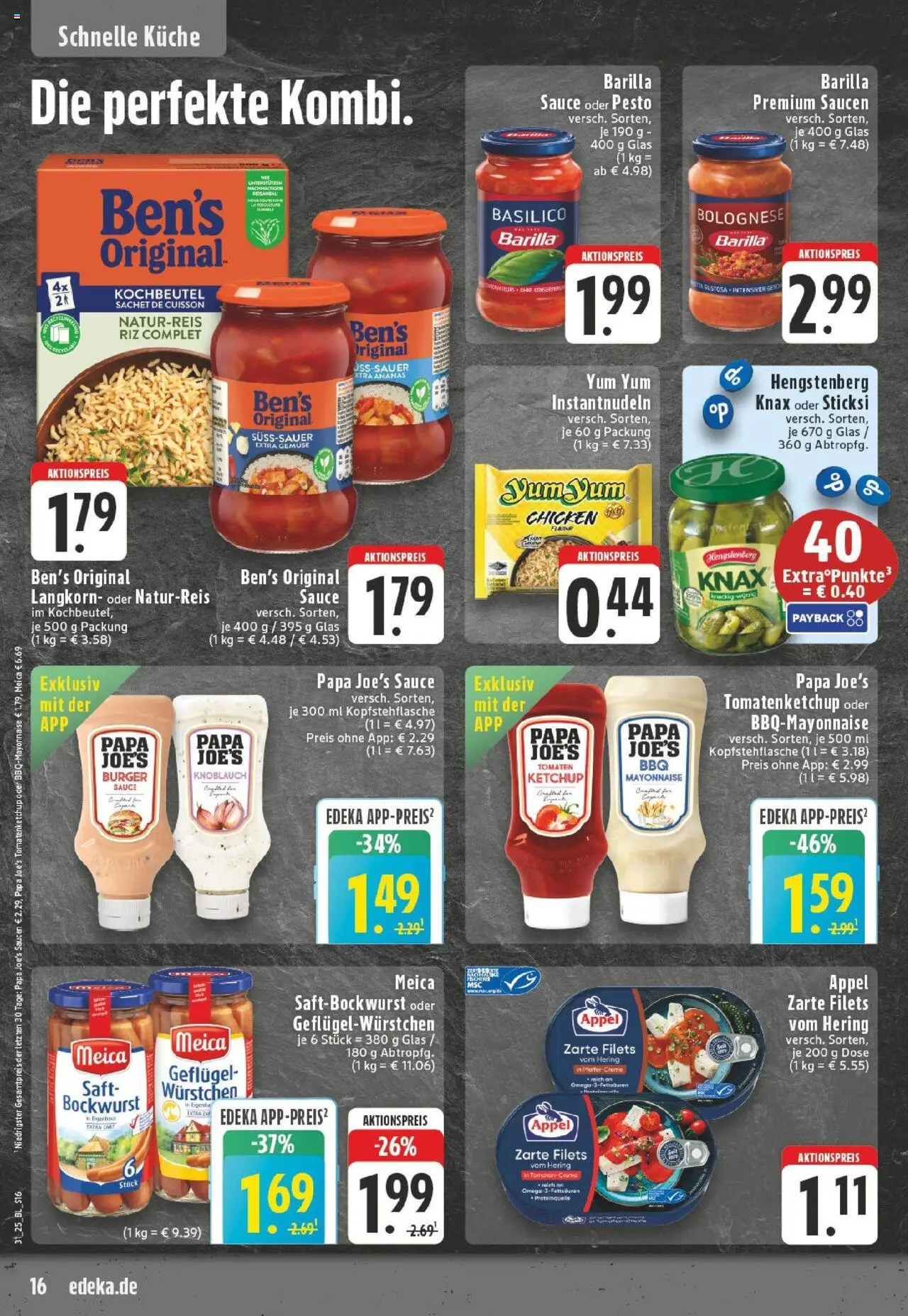 Edeka prospekt Frechen	 - gültig ab dem 27.07.2025 | Seite: 16 | Produkte: Bockwurst, Ananas, Gemüse, Saft