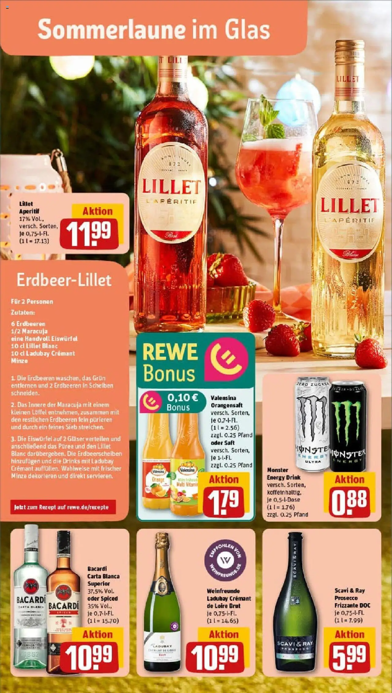 Rewe prospekt Lübeck	 - gültig ab dem 27.07.2025 | Seite: 8 | Produkte: Orangensaft, Lillet, Prosecco, Saft