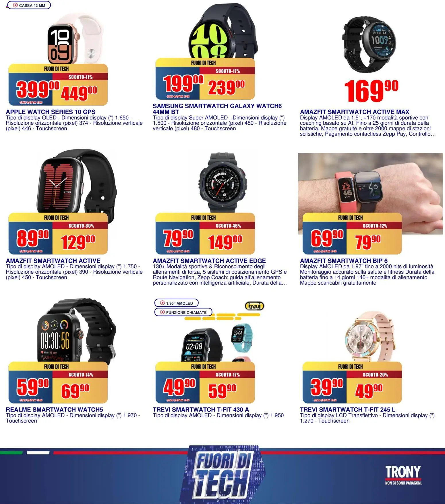 Volantino Trony del 19.02.2026 | Pagina: 20 | Prodotti: Fan, Smartwatch, Batteria, Samsung