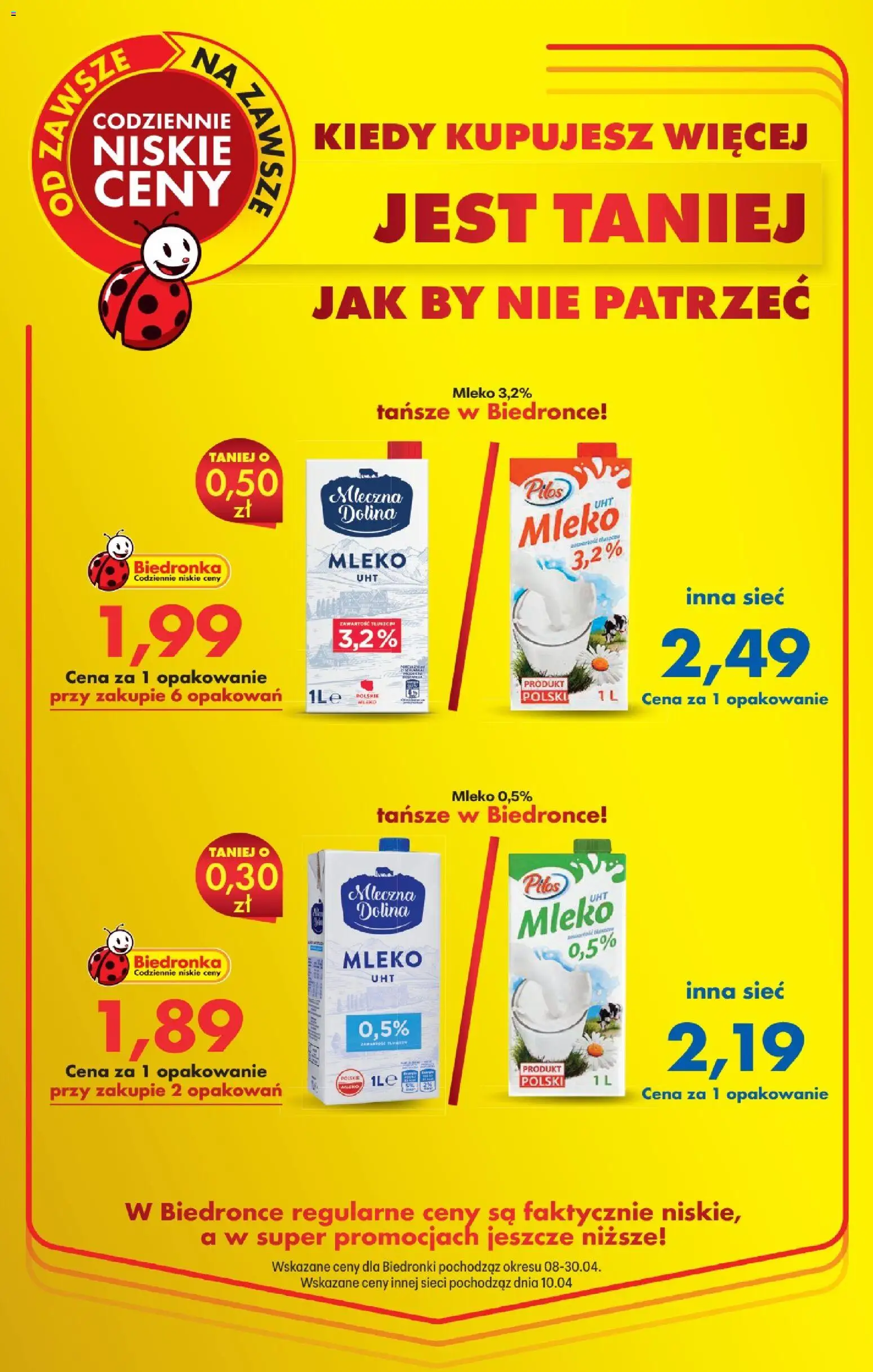 Biedronka Polsko leták - Codziennie niskie ceny od 23.04.2026 | Strana: 5 | Produkty: Mléko