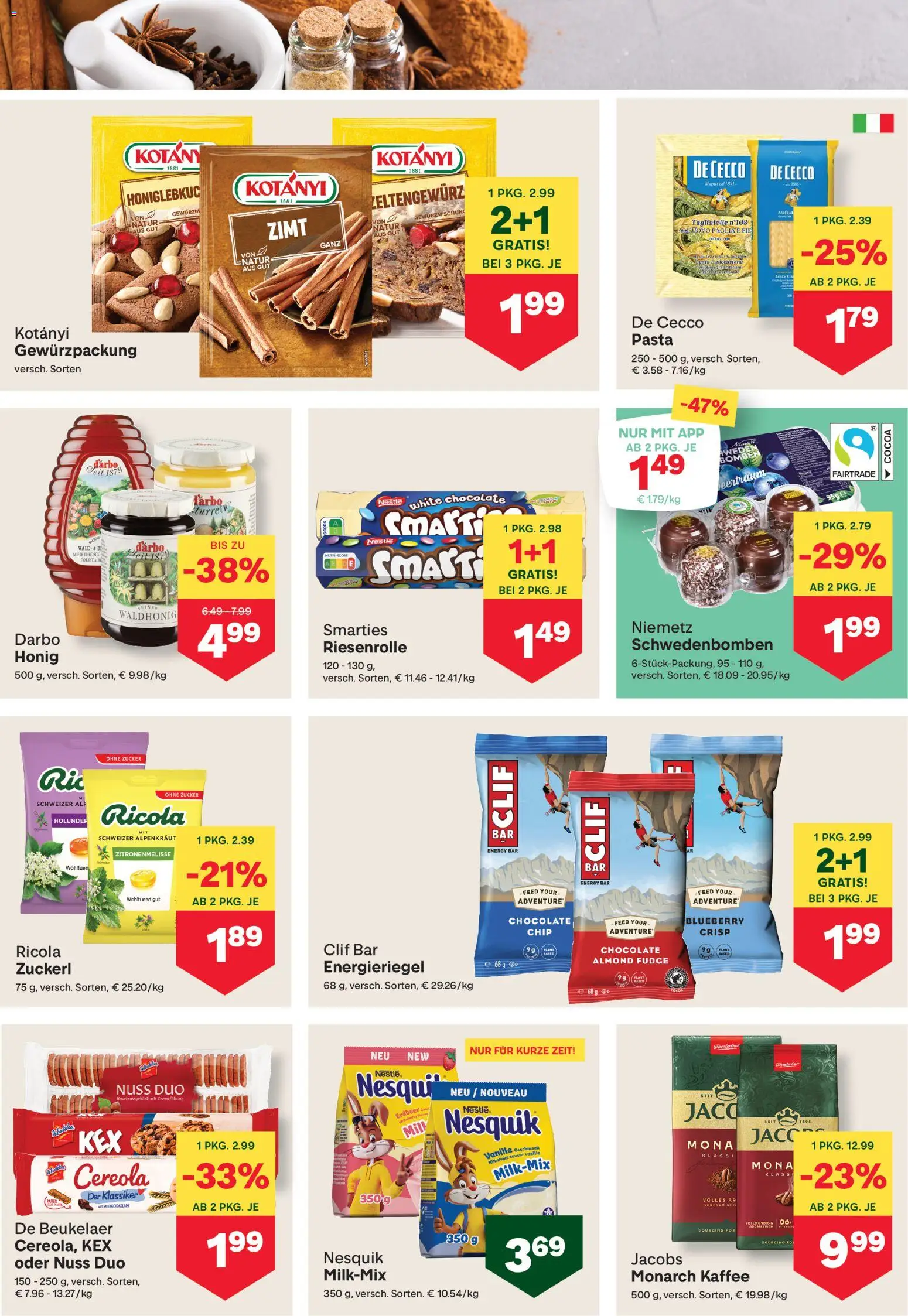 MPREIS Flugblatt gültig ab 06.11.2025 | Seite: 10 | Produkte: Pasta, Zucker, Kaffee