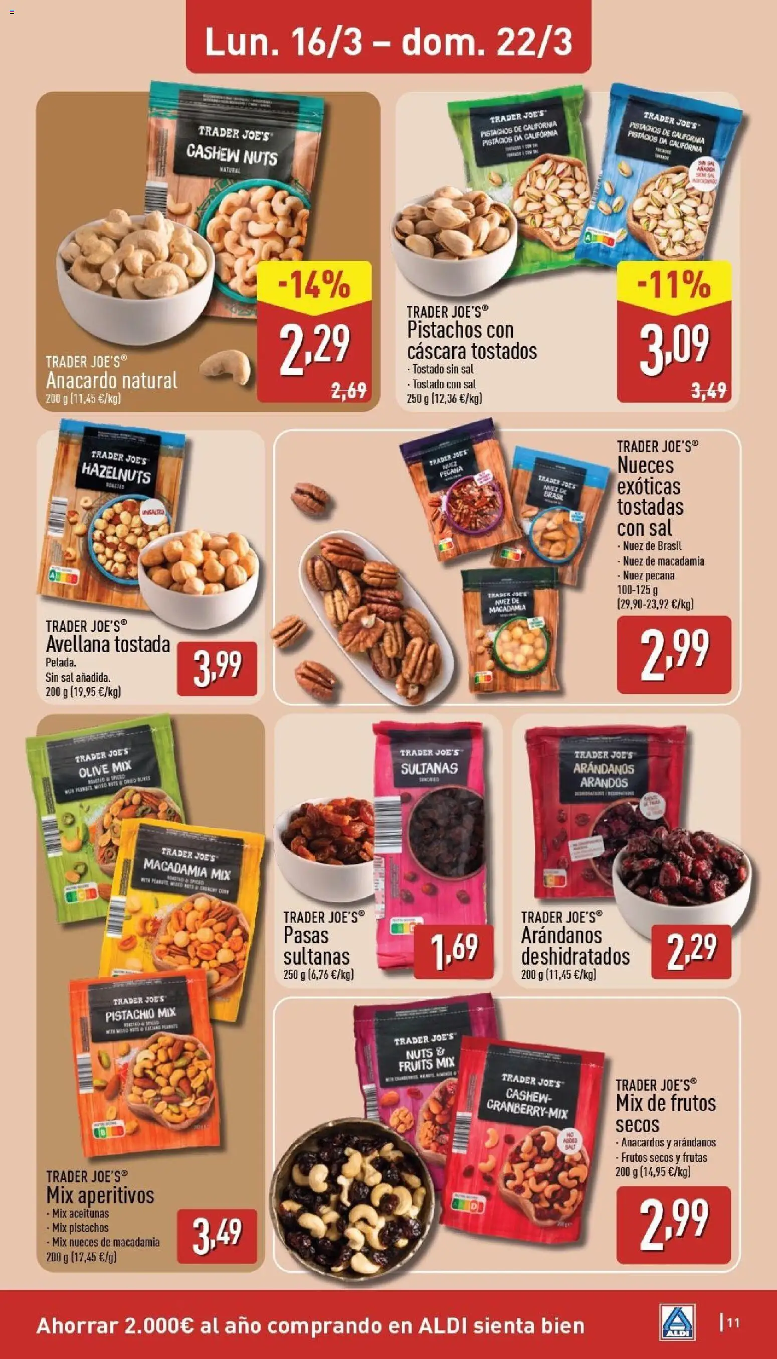 Aldi folleto Baleares │ válido desde el 16.03.2026 | Página: 11 | Productos: Frutos secos