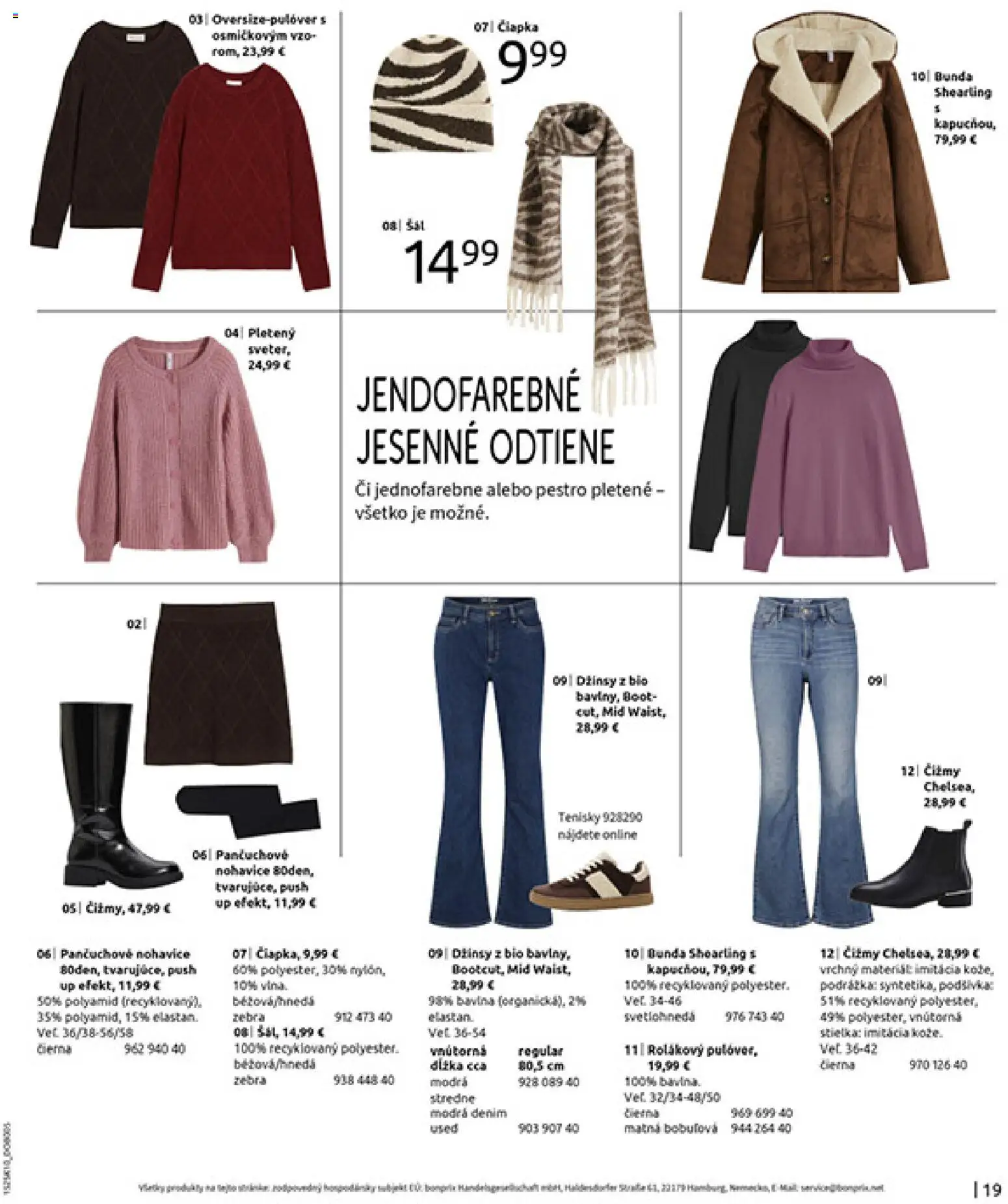 Nové Bonprix akcie – leták je platný od 01.11.2025 | Strana: 21 | Produkty: Bunda, Nohavice, Tenisky, Čižmy