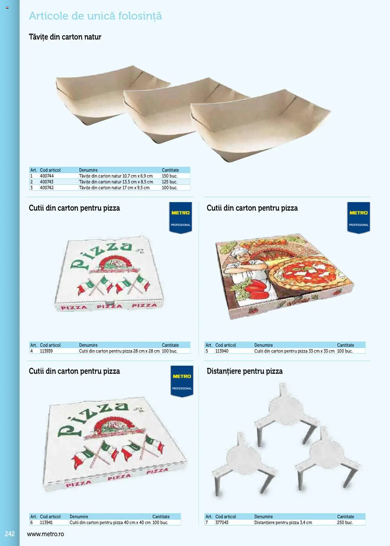 Noul catalog Metro – valabil de la 17.09.2025 | Pagină: 242 | Produse: Pizza