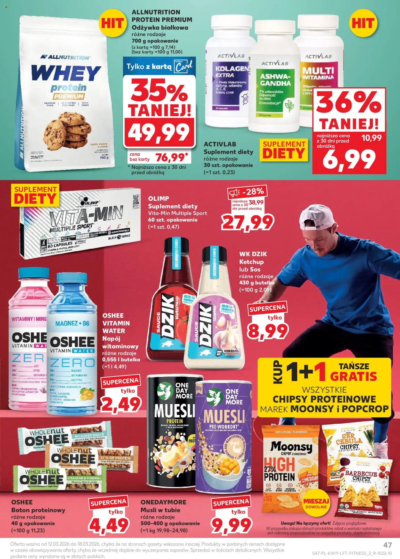 Kaufland gazetka od 12.03.2026 | Strona: 47 | Produkty: Chipsy, Ketchup, Baton, Musli