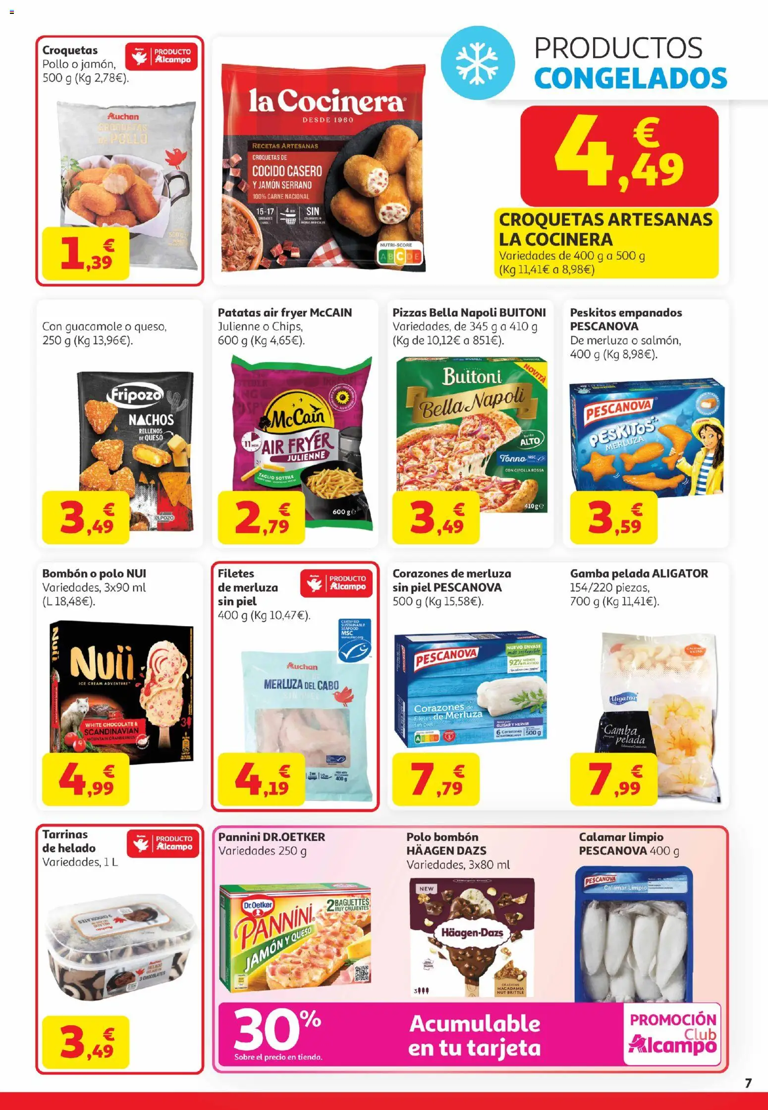 Alcampo Canarias │ válido desde el 21.04.2026 | Página: 7 | Productos: Jamón serrano, Καλτσάκια μισά, Queso, Jamón