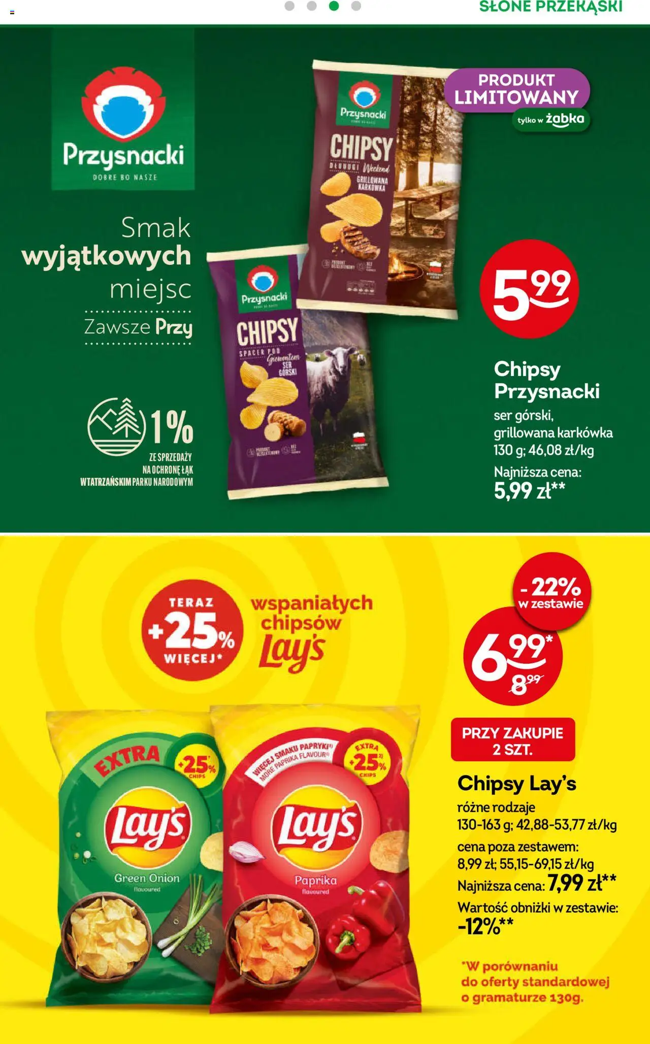 Żabka Gazetka od 08.10.2025 | Strona: 45 | Produkty: Chipsy, Karkówka, Ser