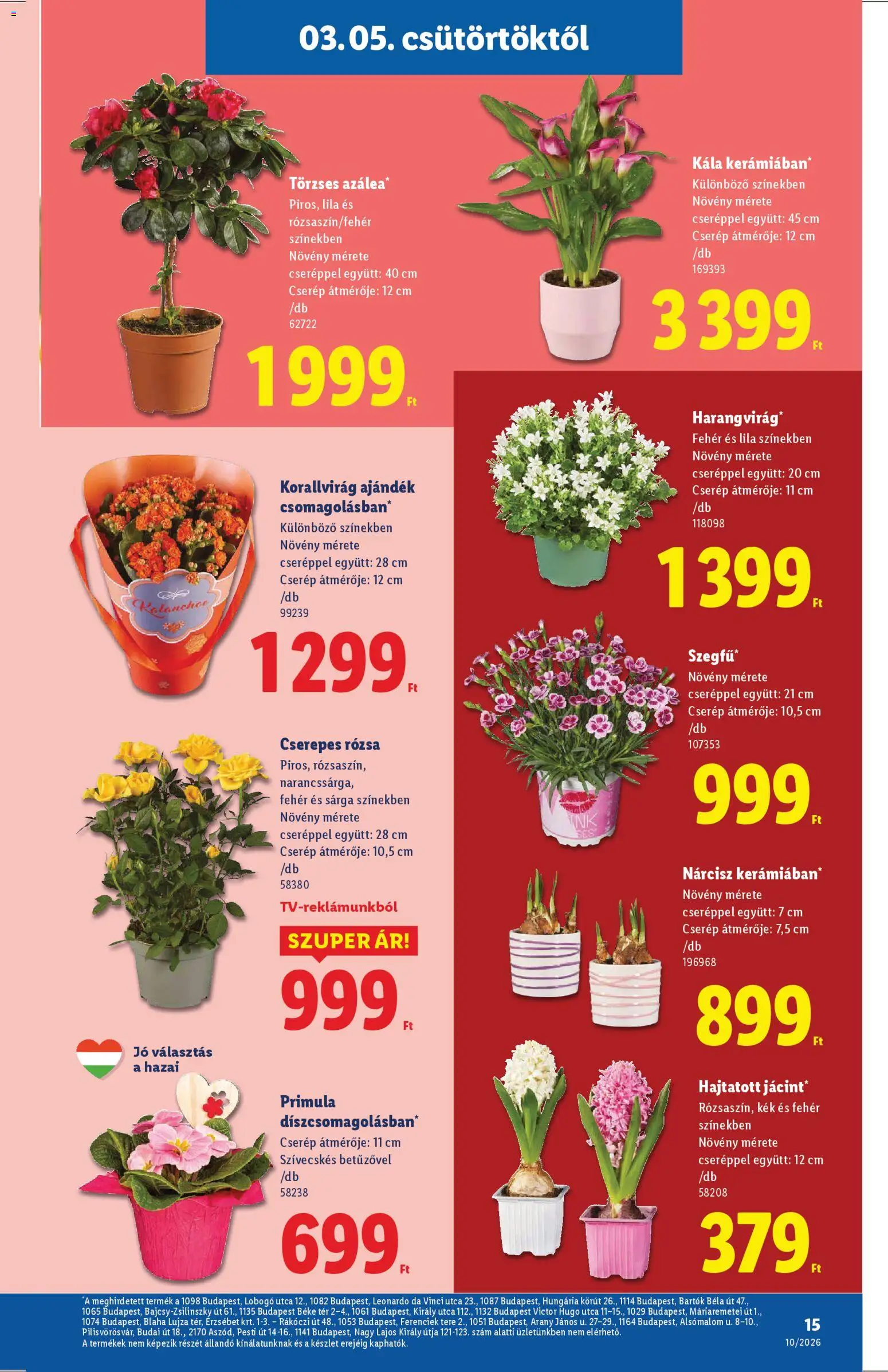 Lidl akciós ujság - amely érvényes a következő dátumtól: 05.03.2026 | Oldal: 15