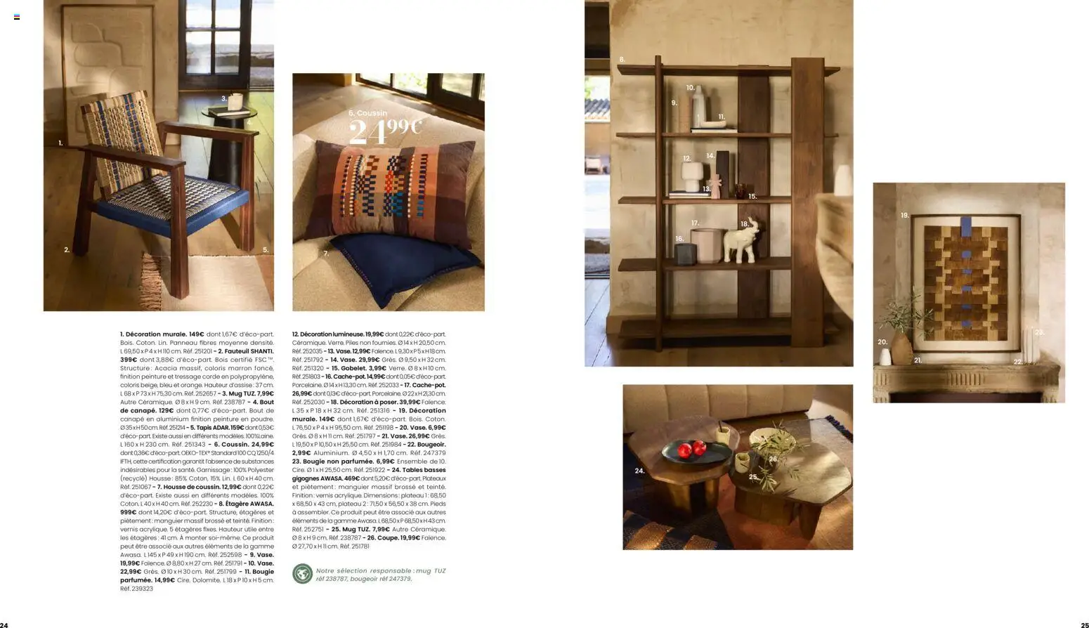 {H1} | Page: 13 | Produits: Canapé, Fauteuil, Étagère, Tapis