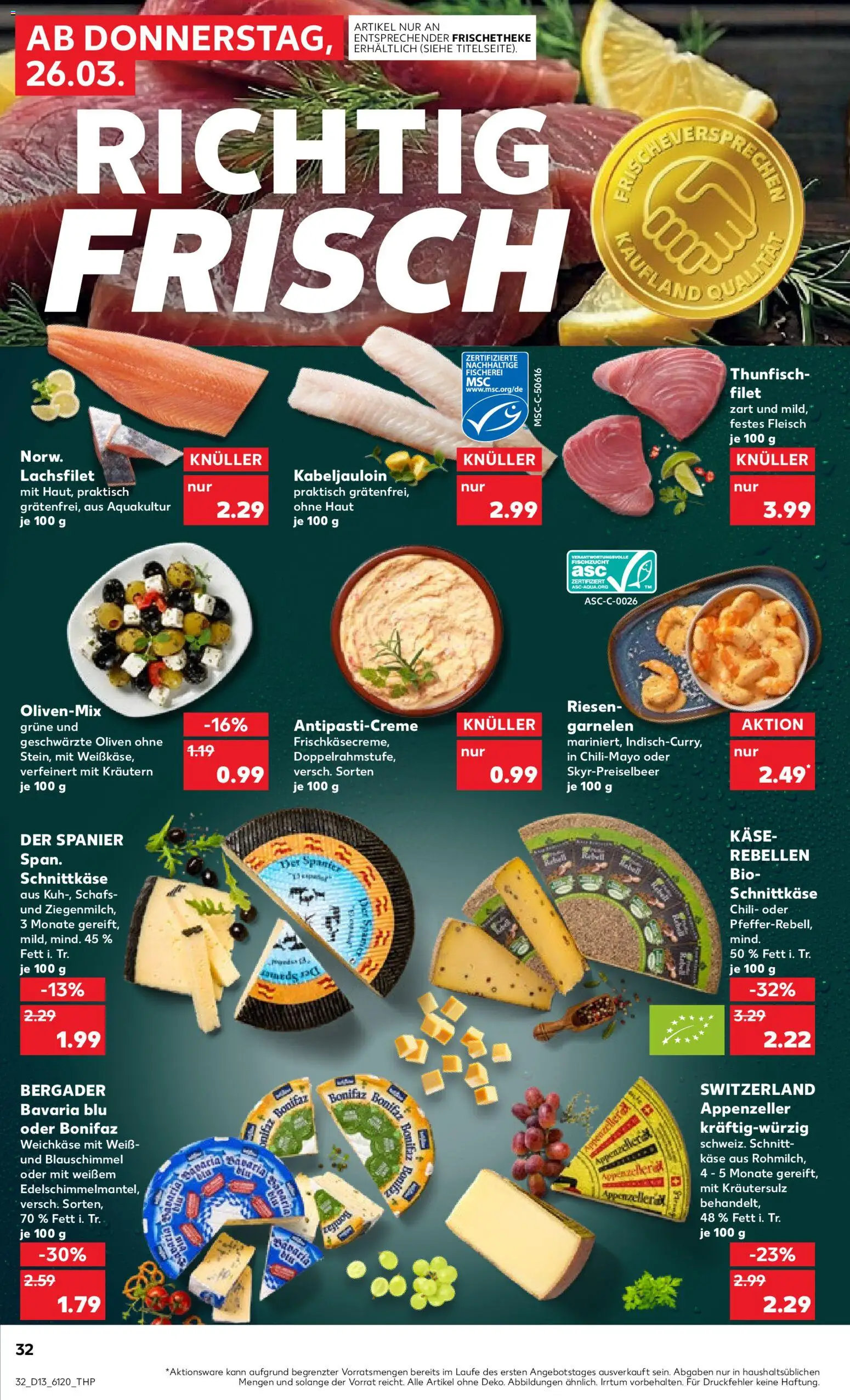 Kaufland Prospekt Bremen	 – gültig ab 26.03.2026 | Seite: 32 | Produkte: Kabel, Thunfisch, Garnelen, Chili