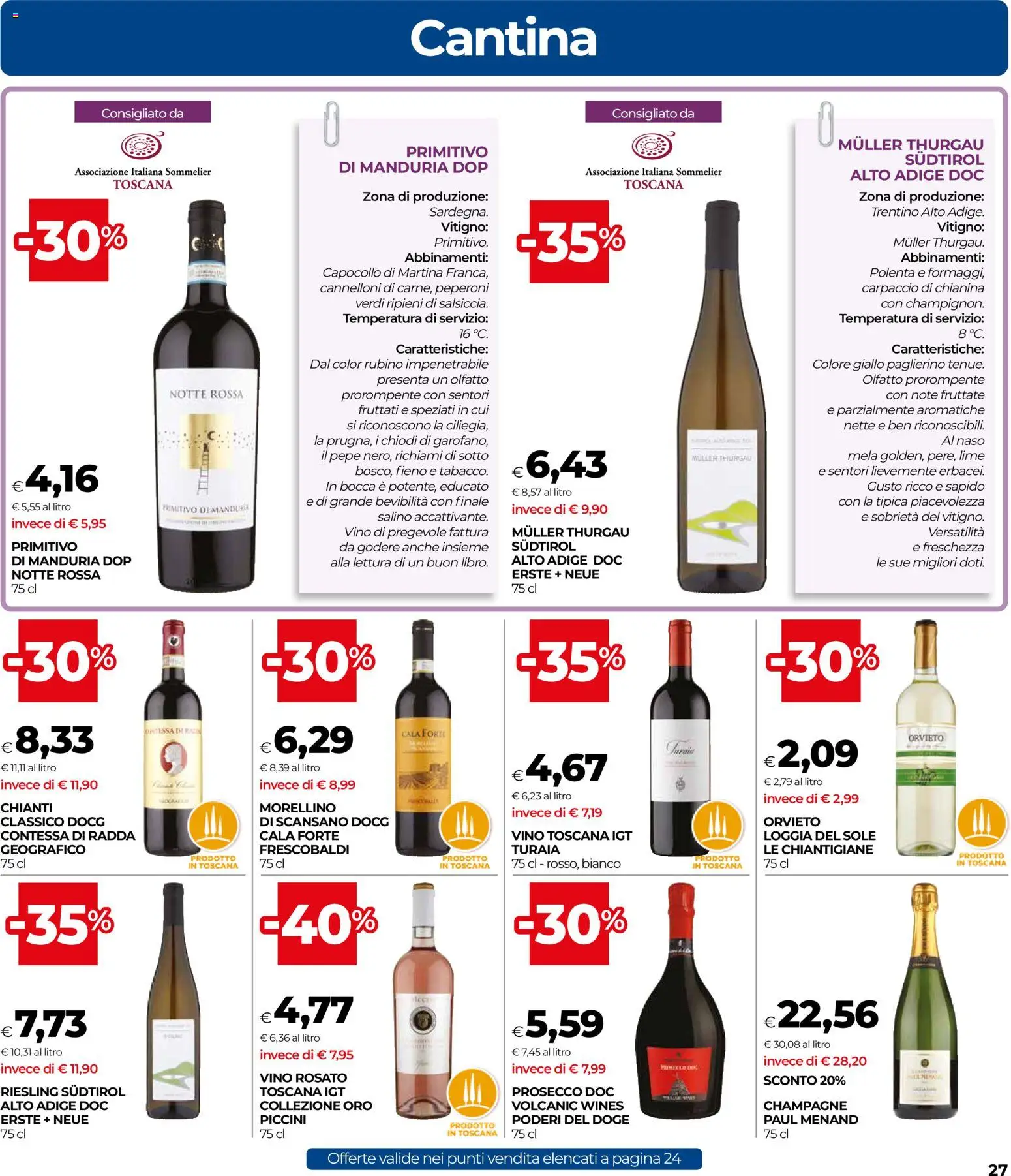 Volantino COOP del 15.01.2026 | Pagina: 27 | Prodotti: Peperoni, Prosecco, Vino, Champagne
