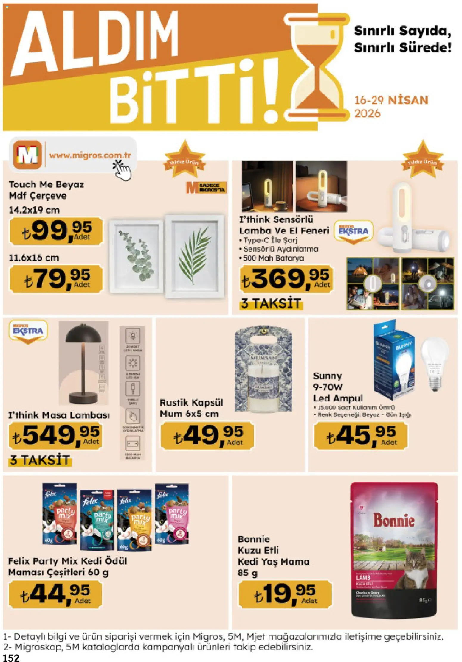 Migros Katalog - Migroskop - 16.04.2026 tarihinden itibaren geçerlidir | Sayfa: 152 | Ürünler: Masa, Lamba, Masa lambası