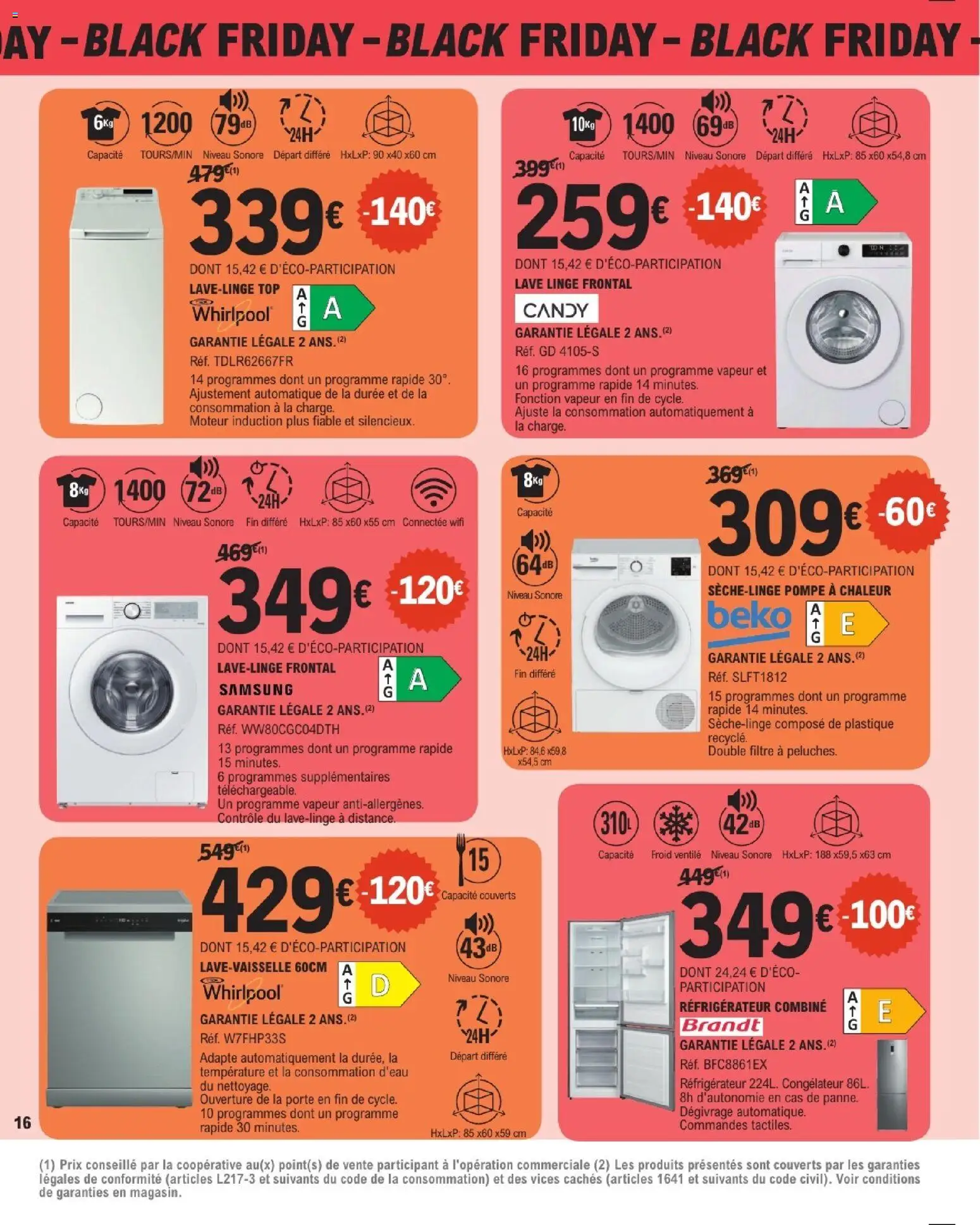 {H1} | Page: 16 | Produits: Filtre, Lave linge, Congélateur, Porte