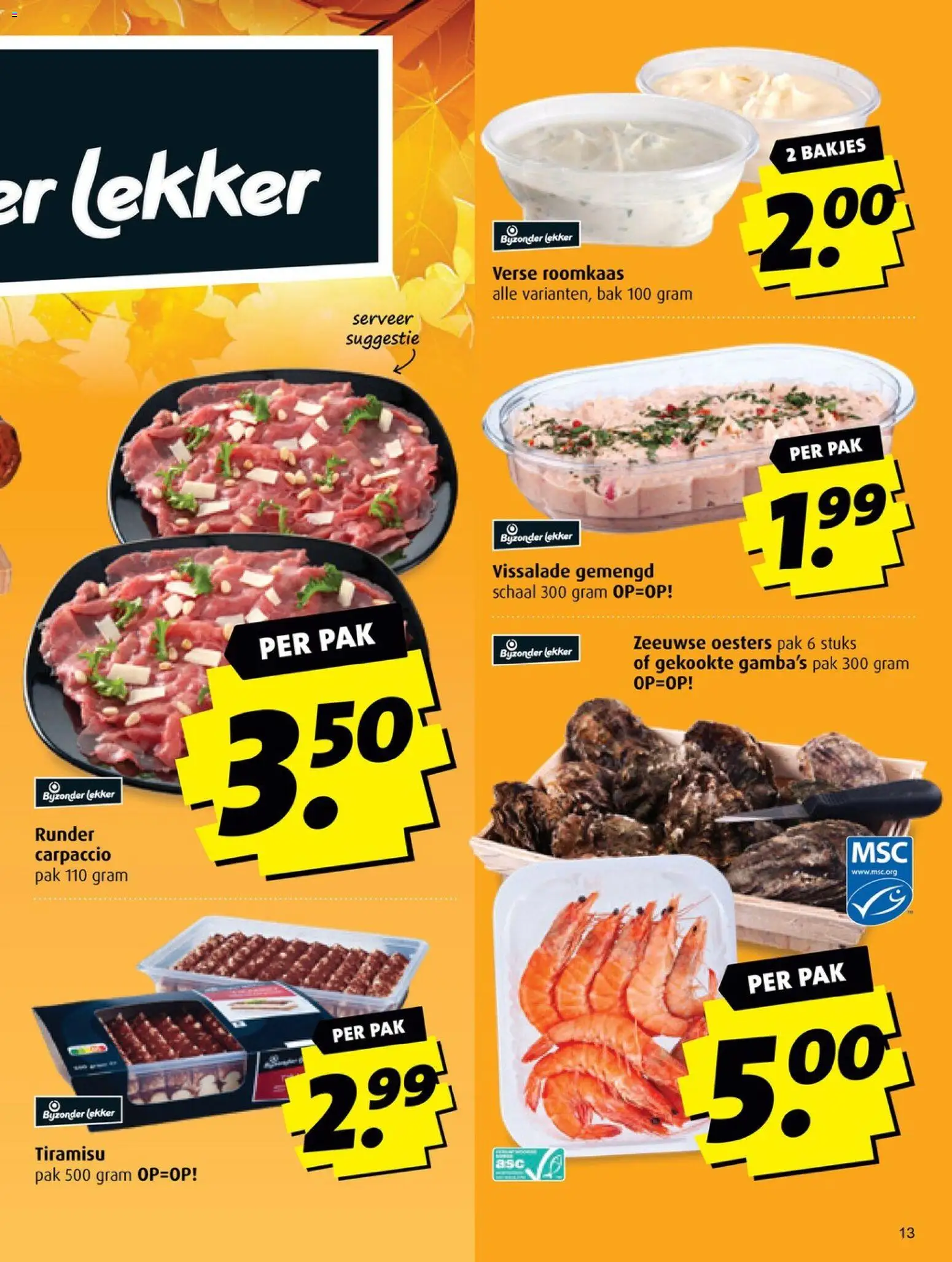 {H1} | Pagina: 13 | Producten: Schaal, Roomkaas, Calvados