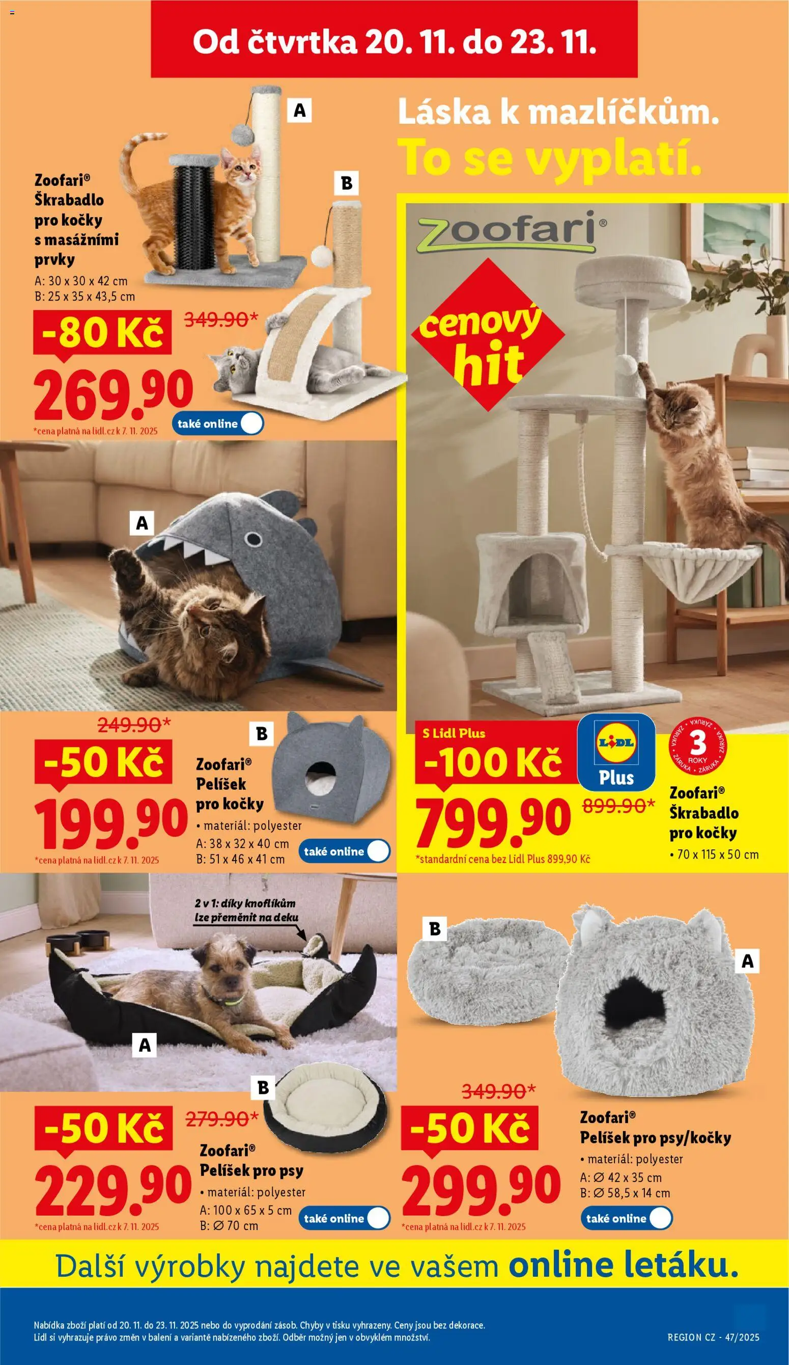 Lidl Black Friday od 20.11.2025 | Strana: 59 | Produkty: Škrabadlo pro kočky, Pelíšek pro kočky, Škrabadlo