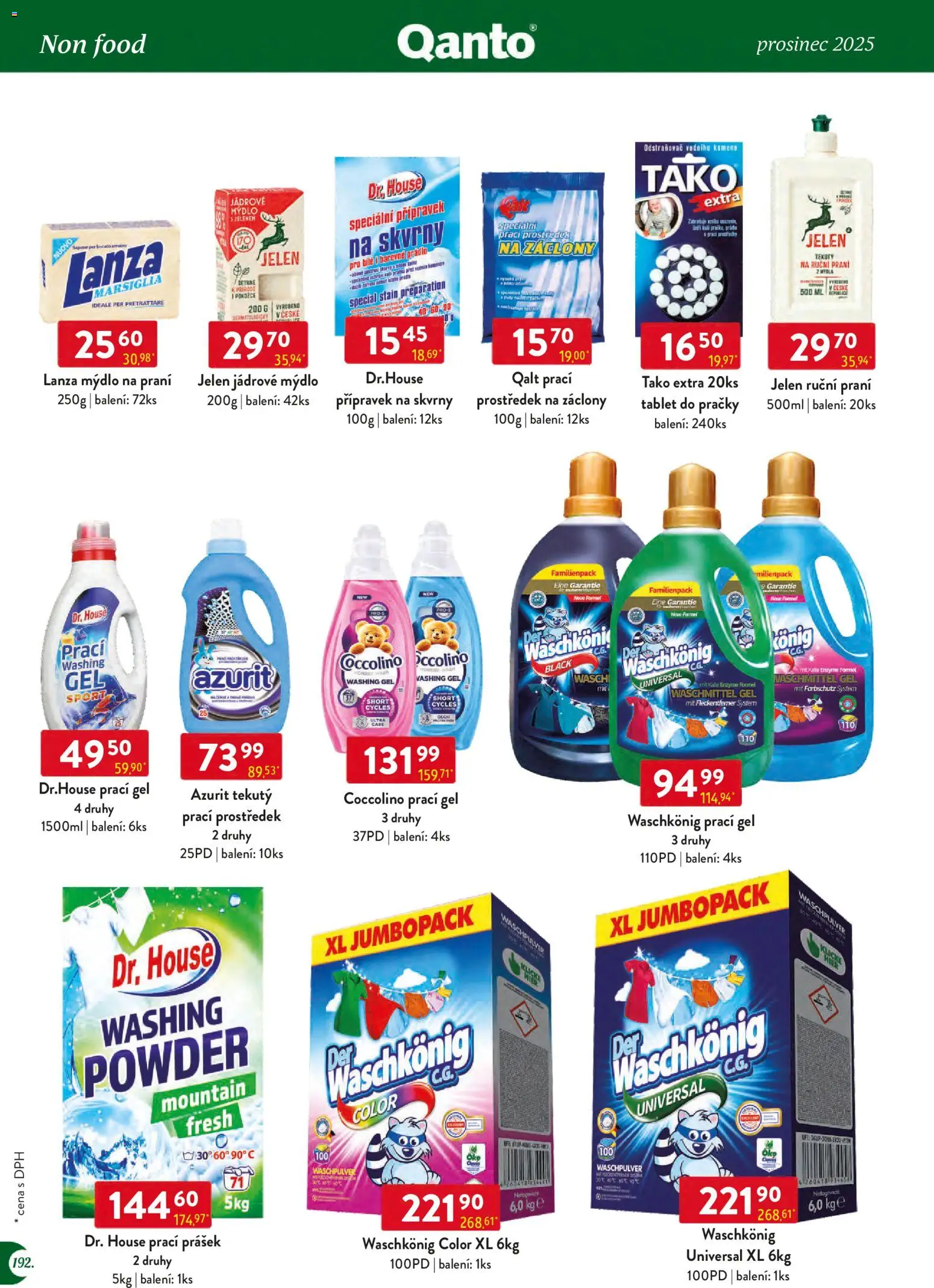Astur & Qanto leták - Velkoobchod 12/2025 od 01.12.2025 | Strana: 192 | Produkty: Mýdlo, Prací gel, Coccolino, Jelen