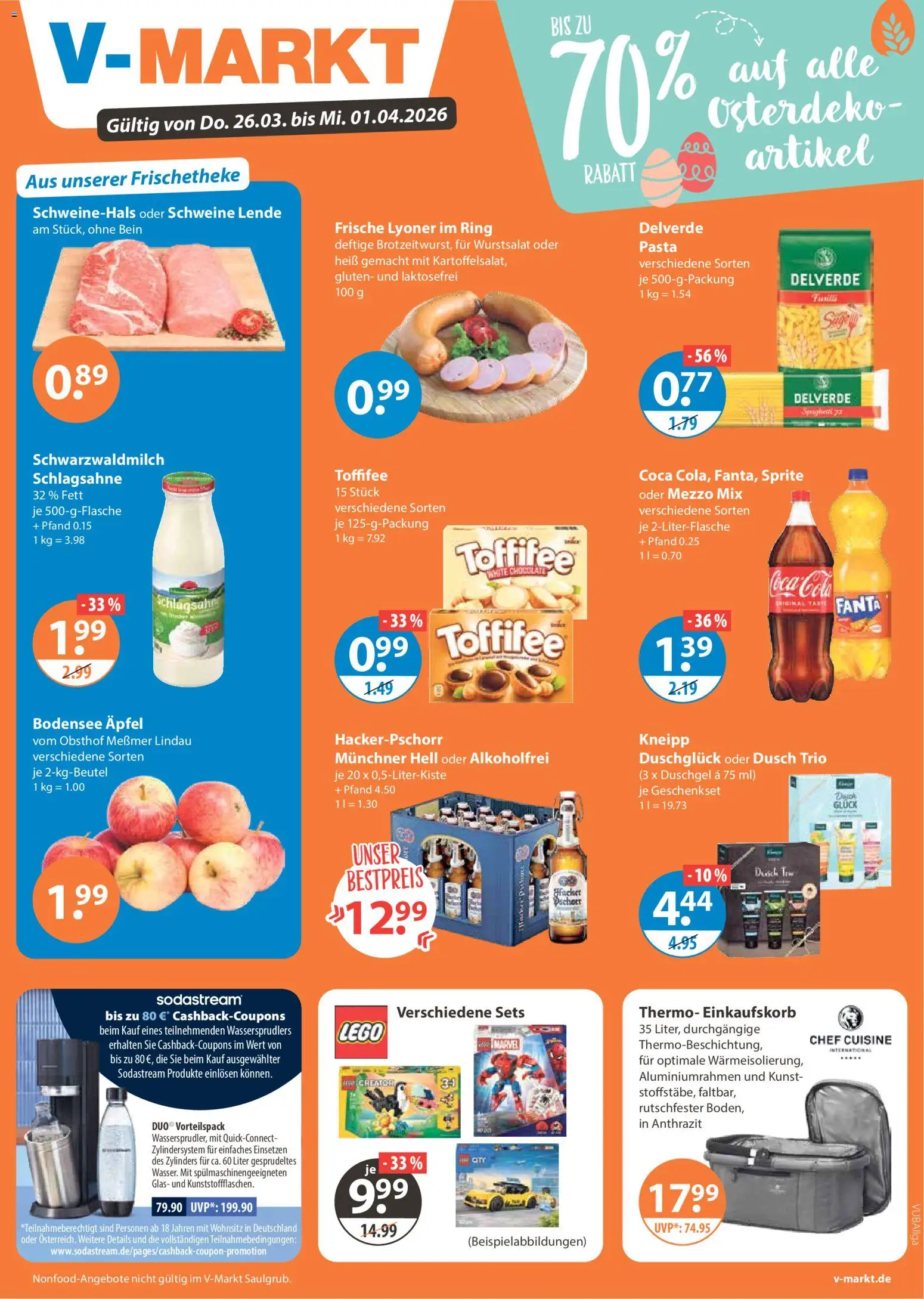 V-Markt Schwaben / Oberbayern – gültig ab 26.03.2026 | Seite: 1 | Produkte: Mezzo mix, Sprite, Schlagsahne, Toffifee