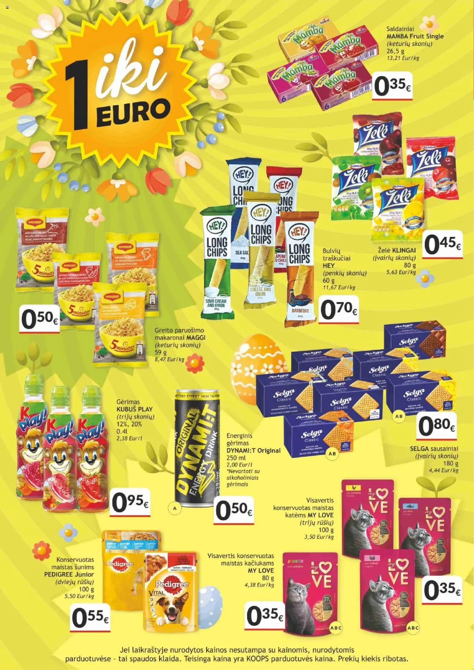 Koops akcijos nuo 30.03.2026 | Puslapis: 4 | Prekių: Sausainiai, Saldainiai, Makaronai, Traškučiai