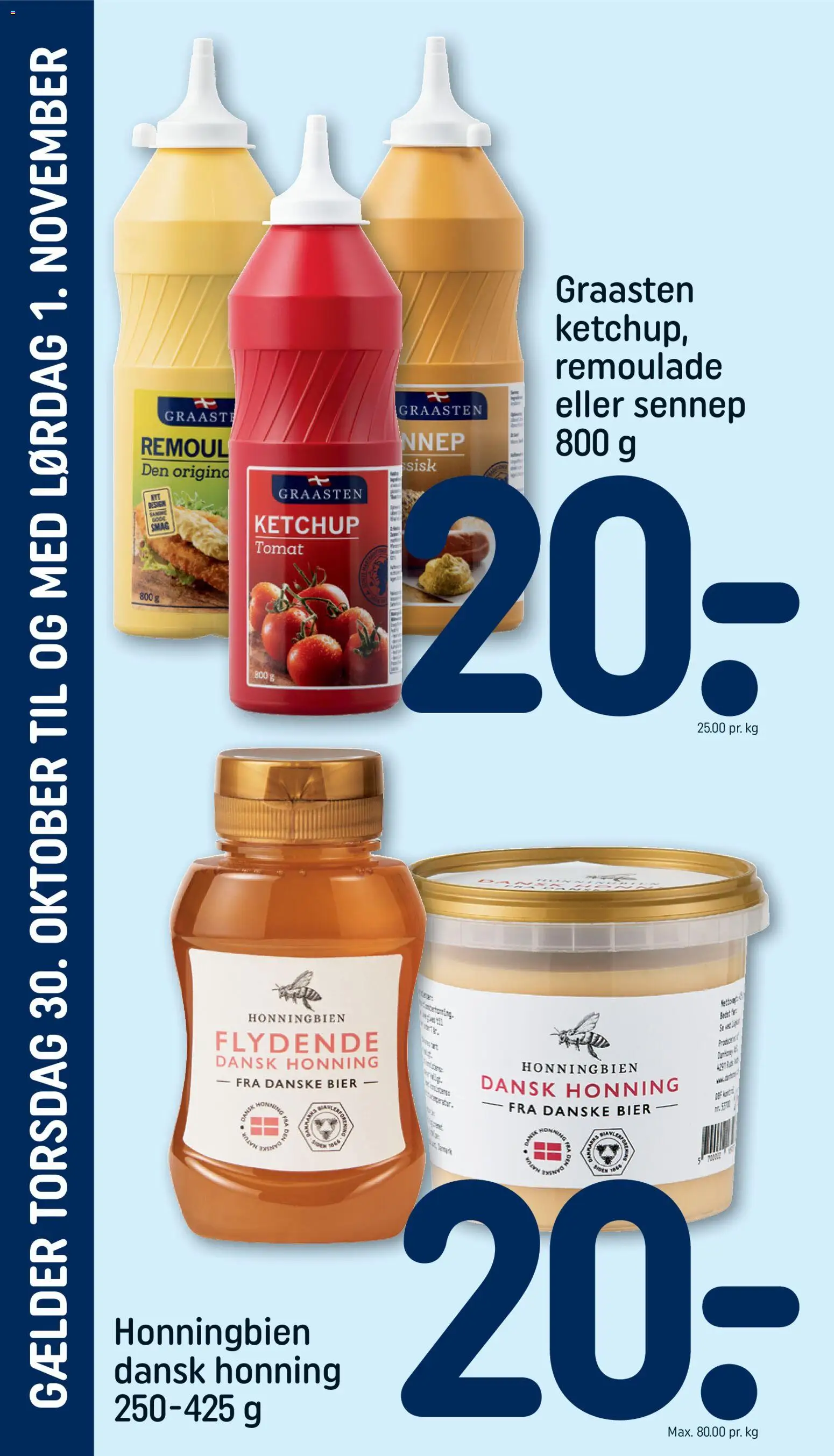 Rema 1000 tilbudsavis – gyldig fra 30.10.2025 | Side: 6 | Produkter: Ketchup, Sennep, Remoulade, Honning