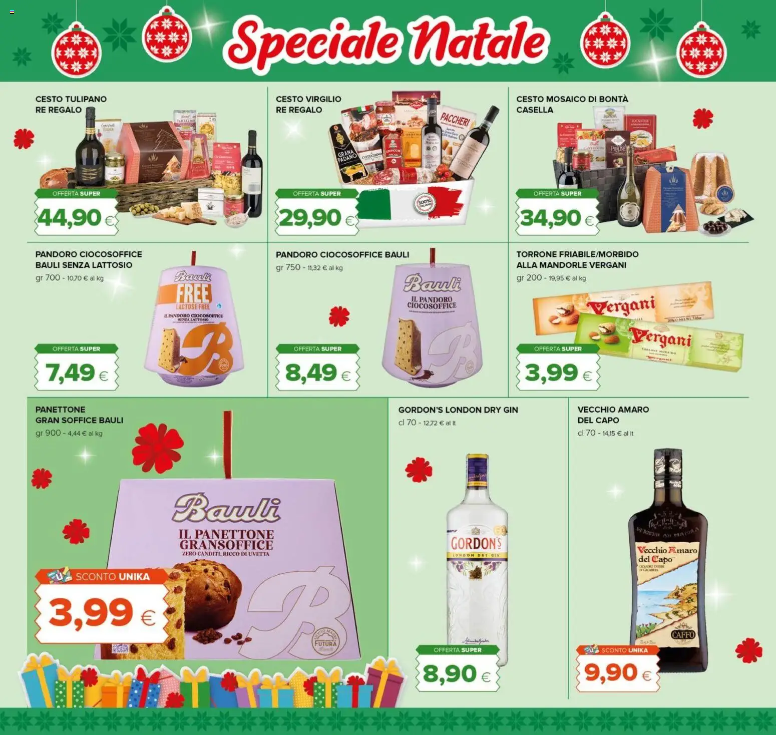 Volantino Tigre del 15.12.2025 | Pagina: 4 | Prodotti: Gin, Mandorle, Pandoro, Grana Padano