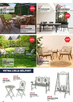 Inpos katalog akcije – veljaven od 02.03.2026 | Stran: 6 | Izdelki: Vrtna garnitura, Miza, Stol, Gugalnica