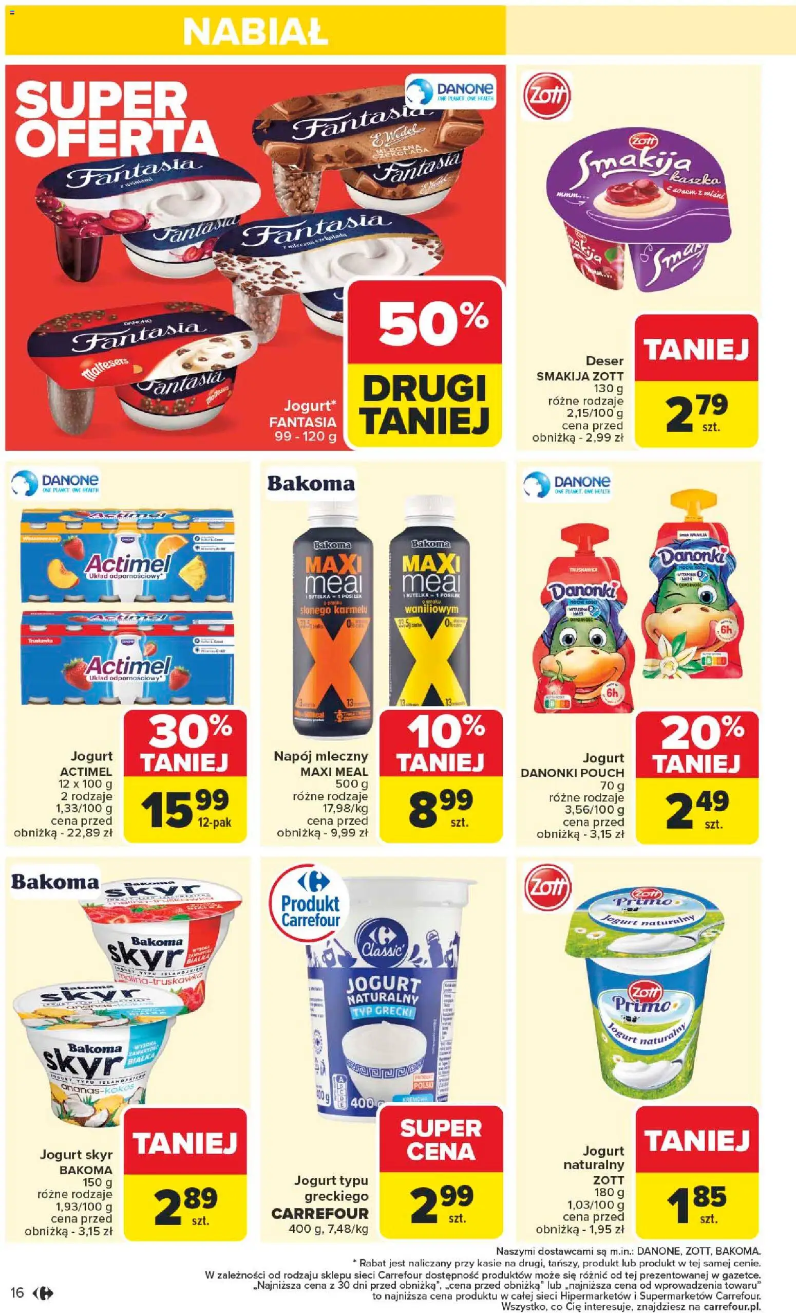 Carrefour Gazetka - Starachowice Zmieniliśmy się dla Ciebie od 27.10.2025 | Strona: 18 | Produkty: Maltesers, Jogurt naturalny, Jogurt skyr naturalny, Jogurt