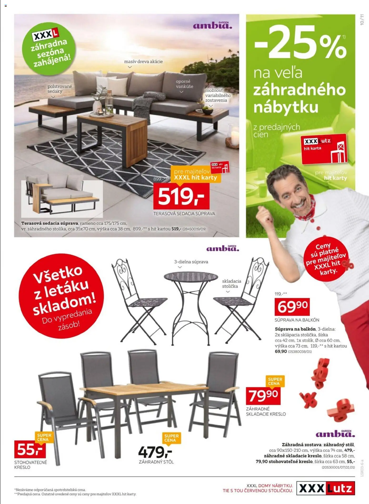 Nové XXXLutz akcie – leták je platný od 09.03.2026 | Strana: 11 | Produkty: Sedacia súprava, Vankúše, Stôl, Záhradný stôl