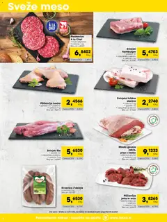 Tuš katalog akcije – veljaven od 01.02.2026 | Stran: 2 | Izdelki: Piščančja bedra, Pleskavice, Slanina, Bilderrahmen