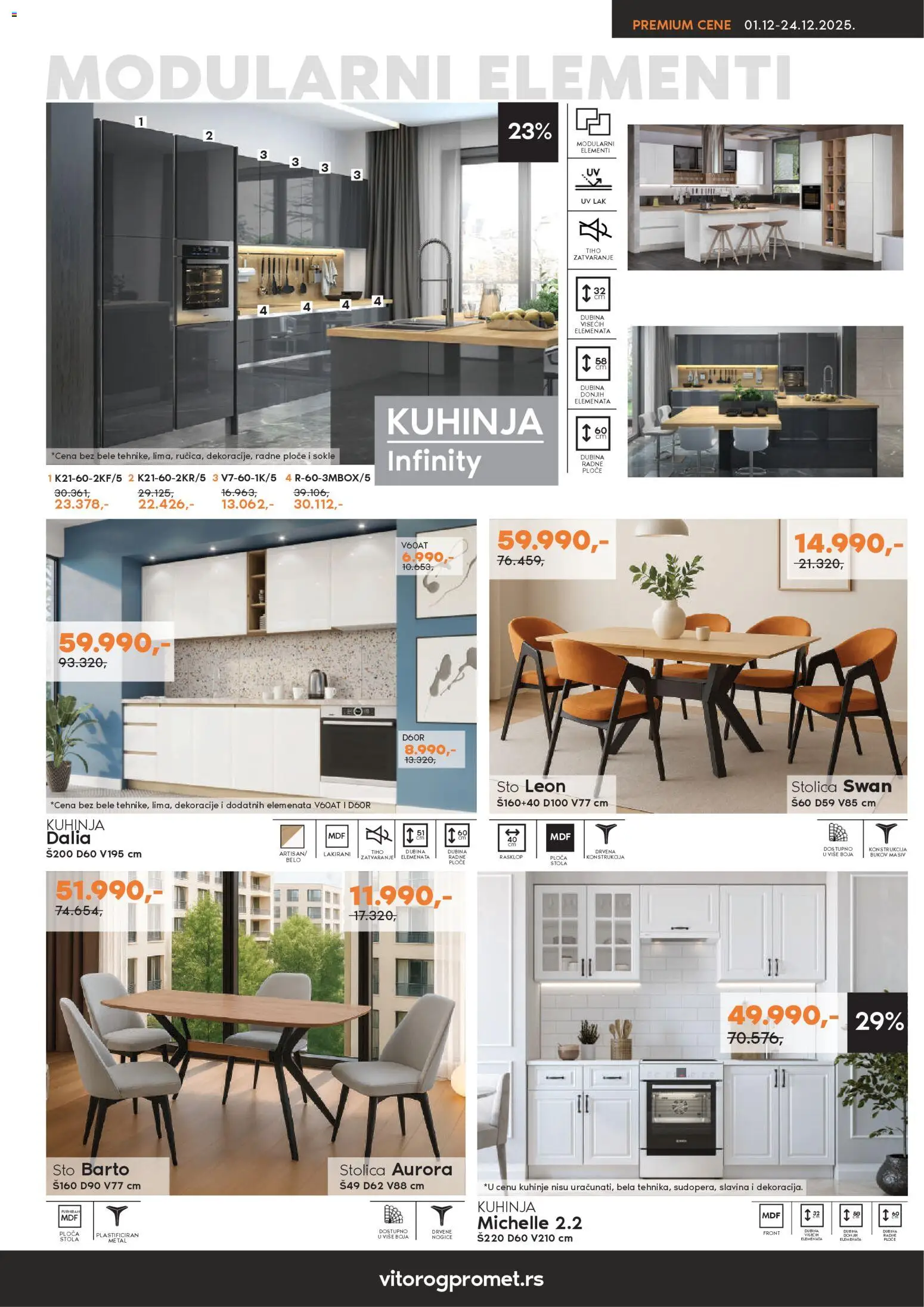Vitorog katalog - važi od 01.11.2025 | Strana: 5 | Proizvode: Sto, Stolica, Kuhinja