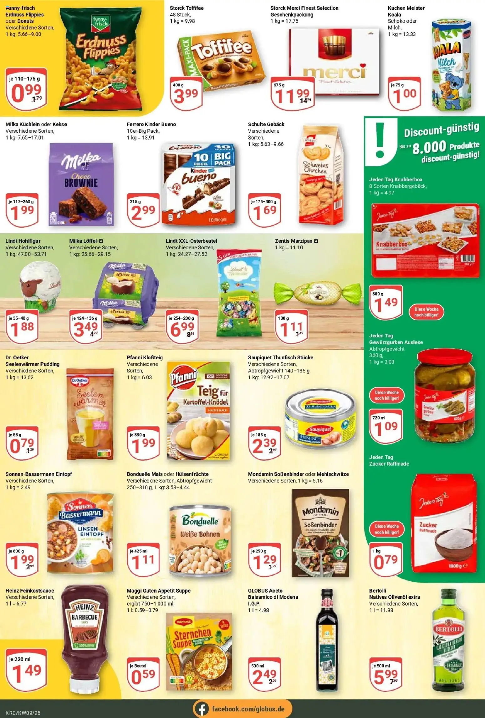 Globus Prospekt Krefeld – gültig ab 23.02.2026 | Seite: 10 | Produkte: Kinder bueno, Toffifee, Kuchen, Kekse