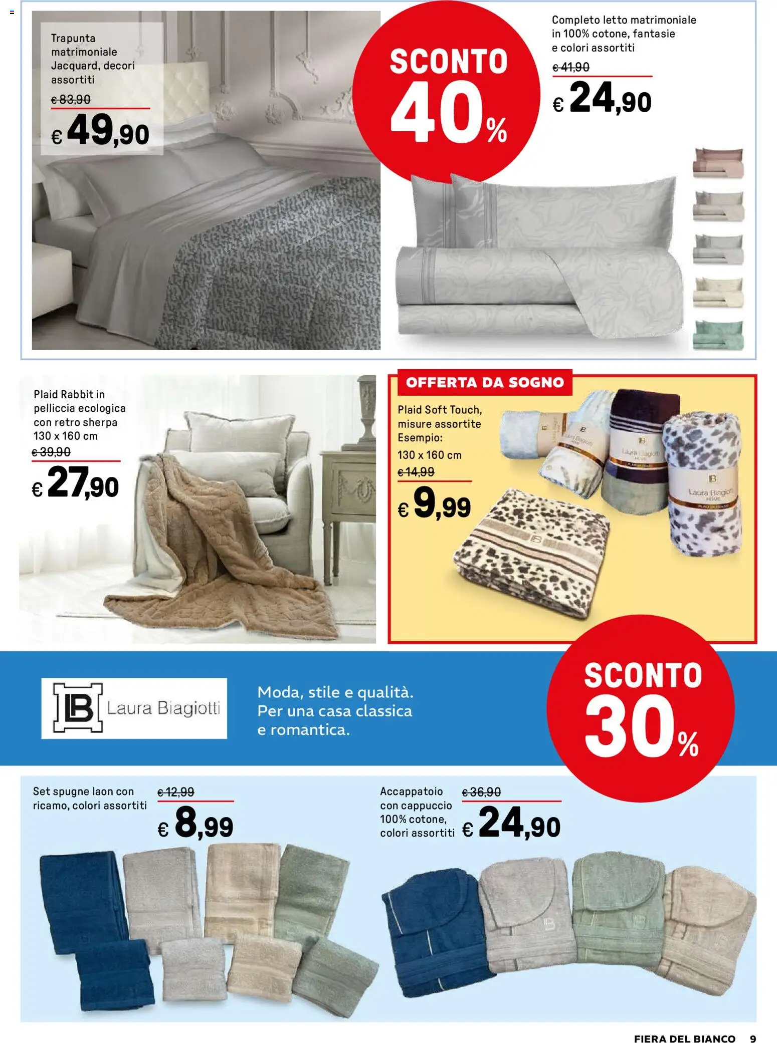 Volantino Iper del 27.12.2025 | Pagina: 9 | Prodotti: Accappatoio, Trapunta, Cappuccio, Letto